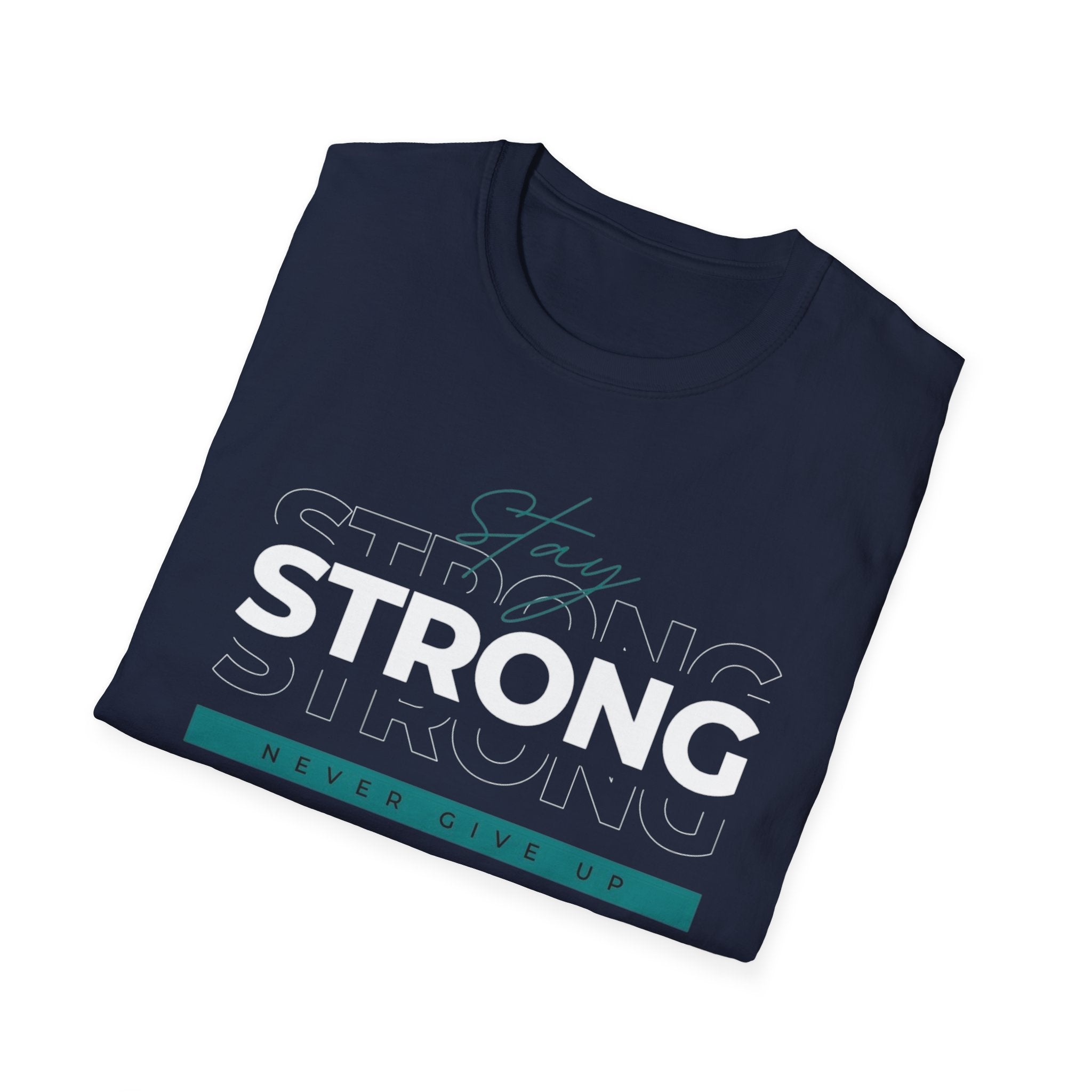 Strong "Never Give Up" T-Shirt — Motivational Fitness Tee