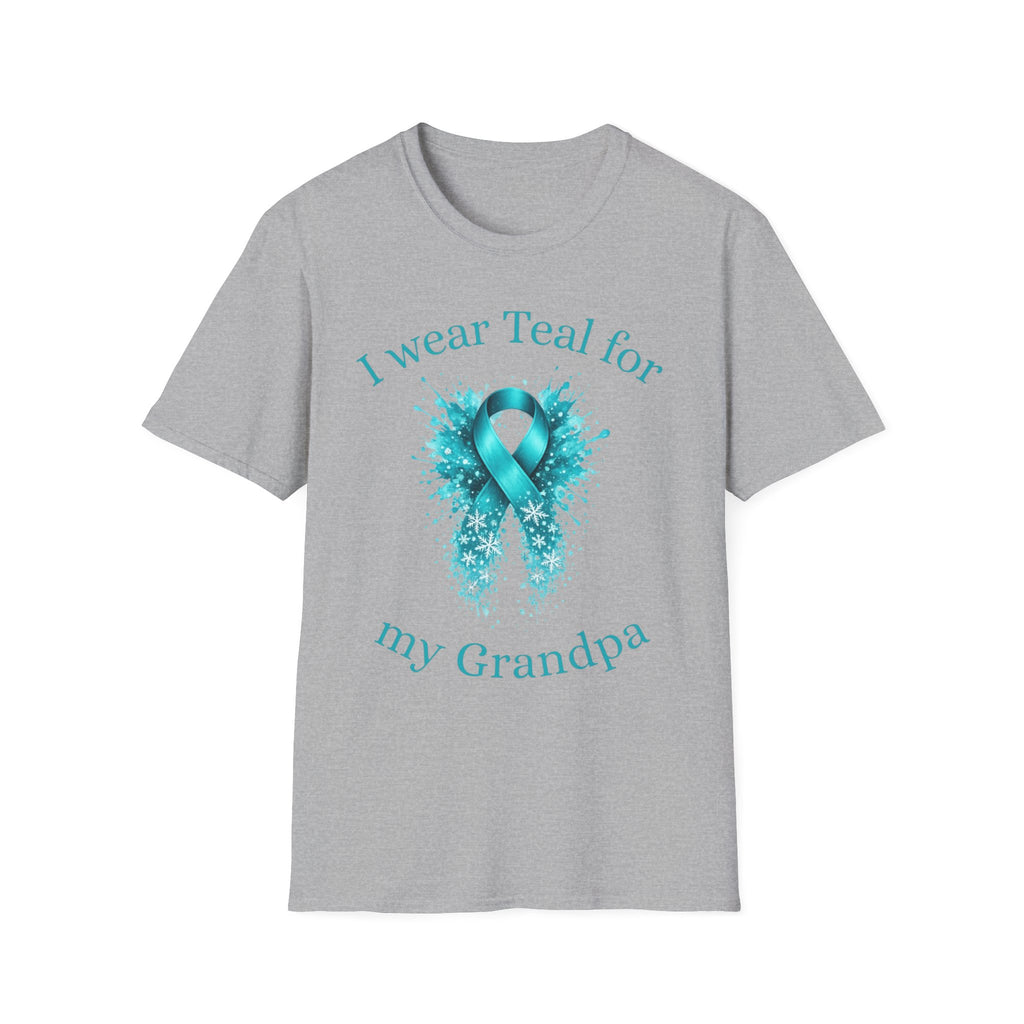 Myasthenia Gravis Awareness T-Shirt — "I Wear Teal For My Grandpa"