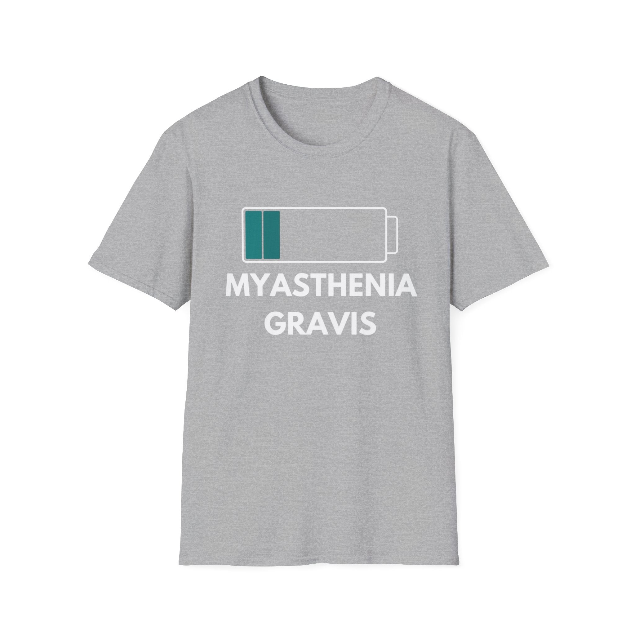 Myasthenia Gravis Awareness T-Shirt — Low Battery Graphic