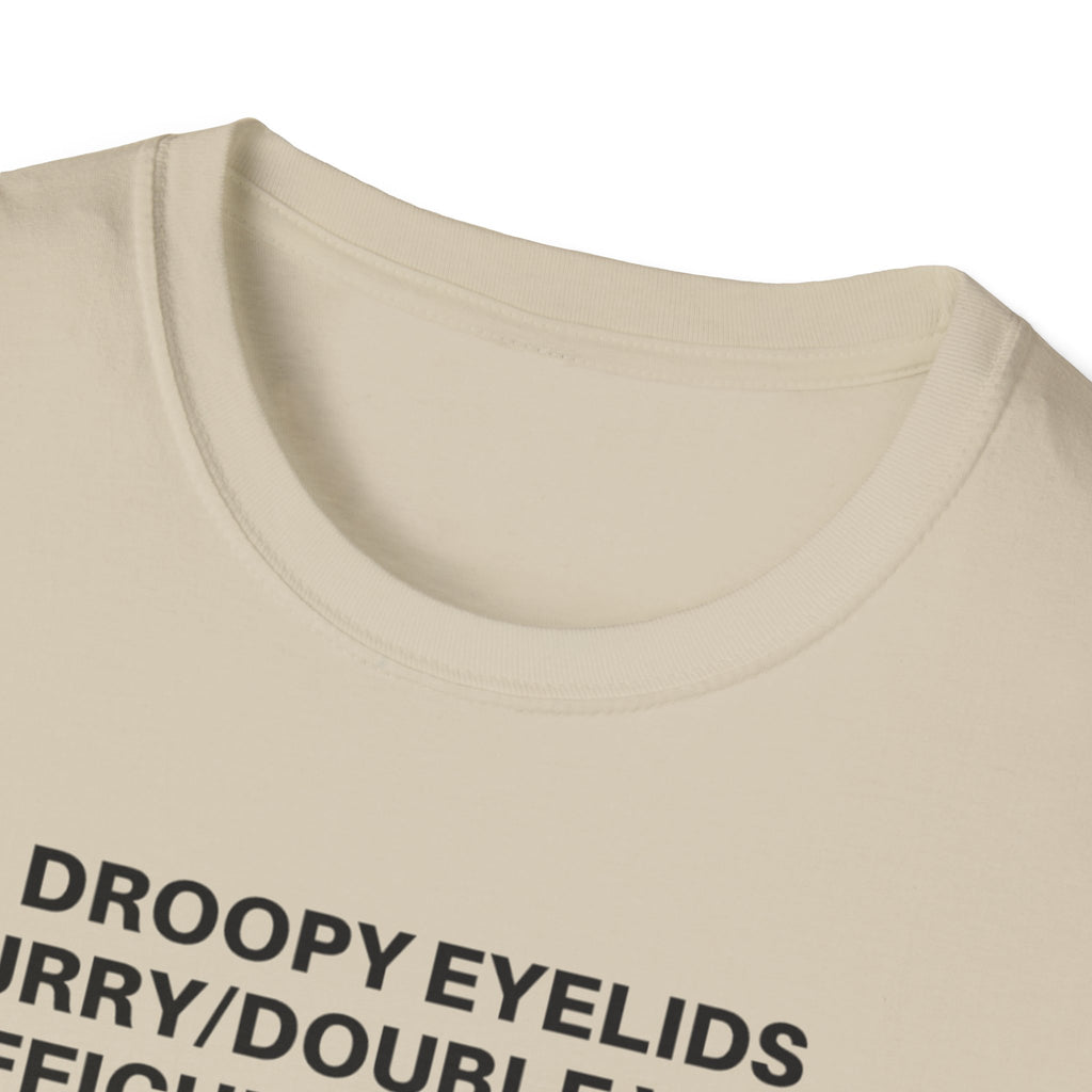 Myasthenia Gravis Awareness T-Shirt — Symptoms List Tee