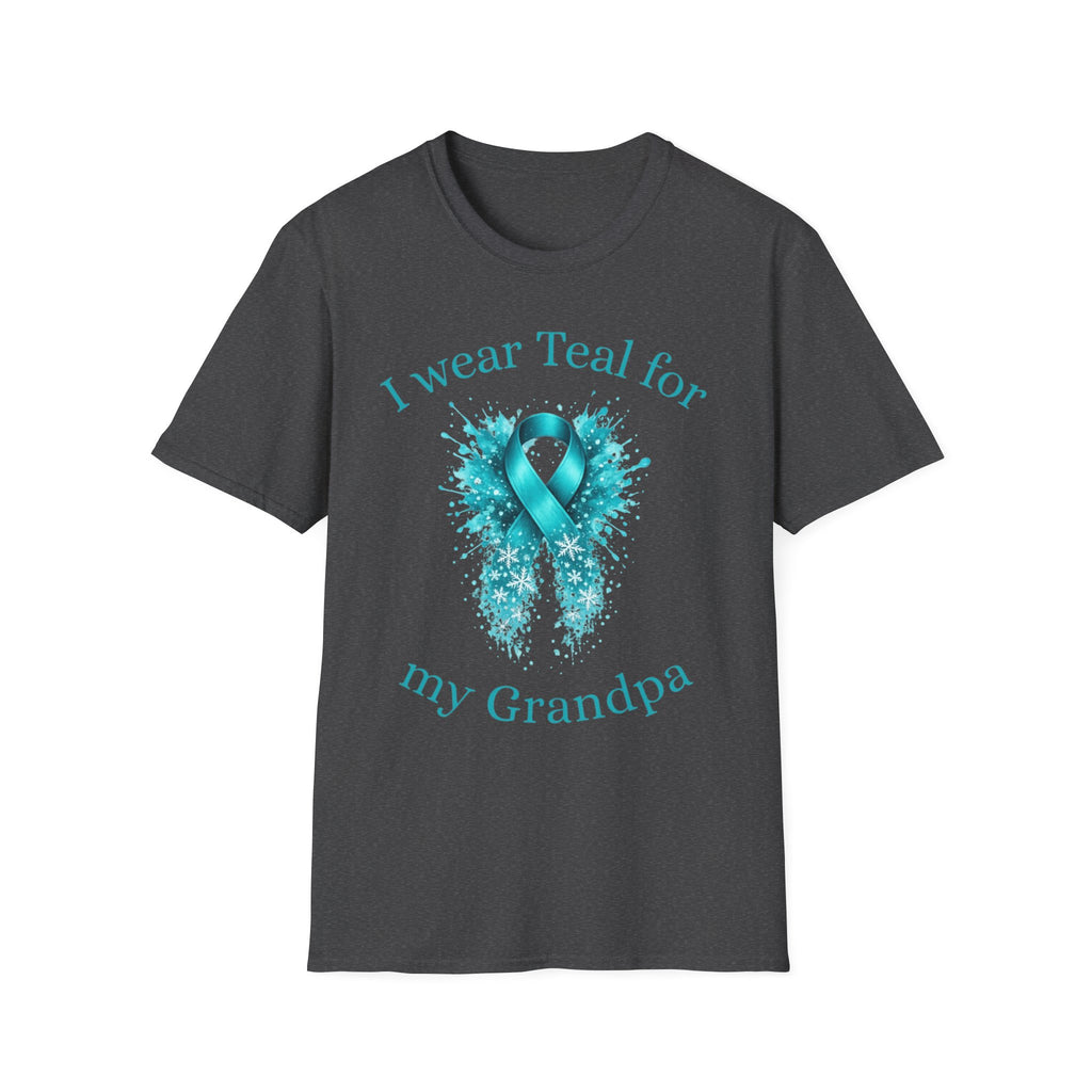 Myasthenia Gravis Awareness T-Shirt — "I Wear Teal For My Grandpa"