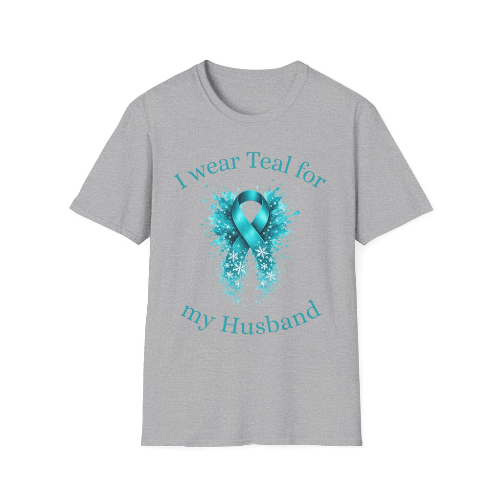 Myasthenia Gravis Awareness T-Shirt — "I Wear Teal For My Husband"