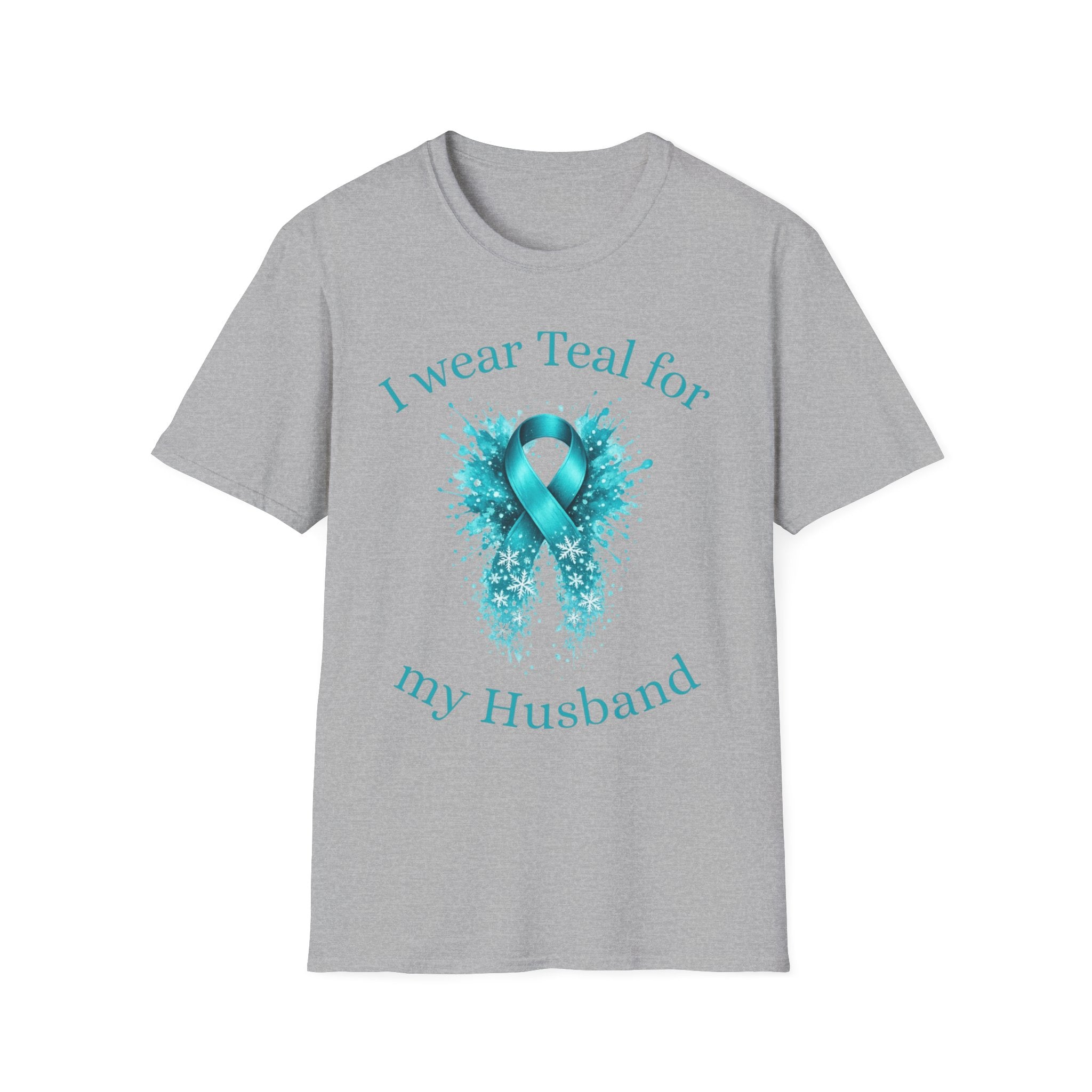 Myasthenia Gravis Awareness T-Shirt — "I Wear Teal For My Husband"