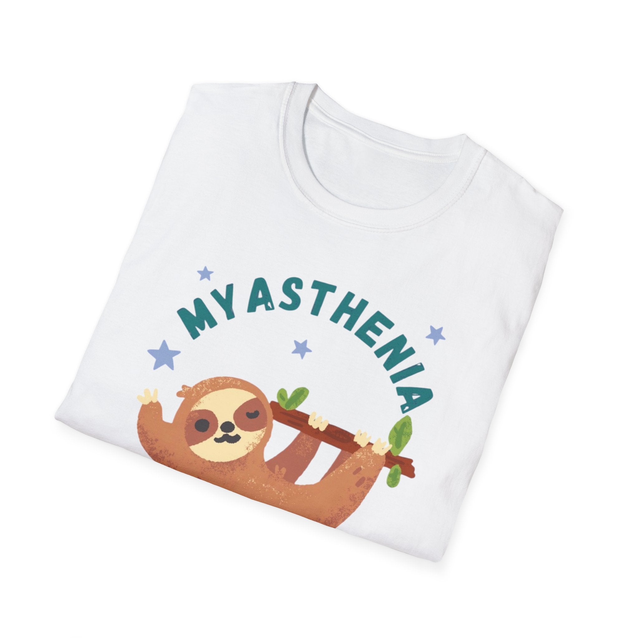 Myasthenia Gravis Sloth T-Shirt — Cute Awareness Tee for Support & Fundraising