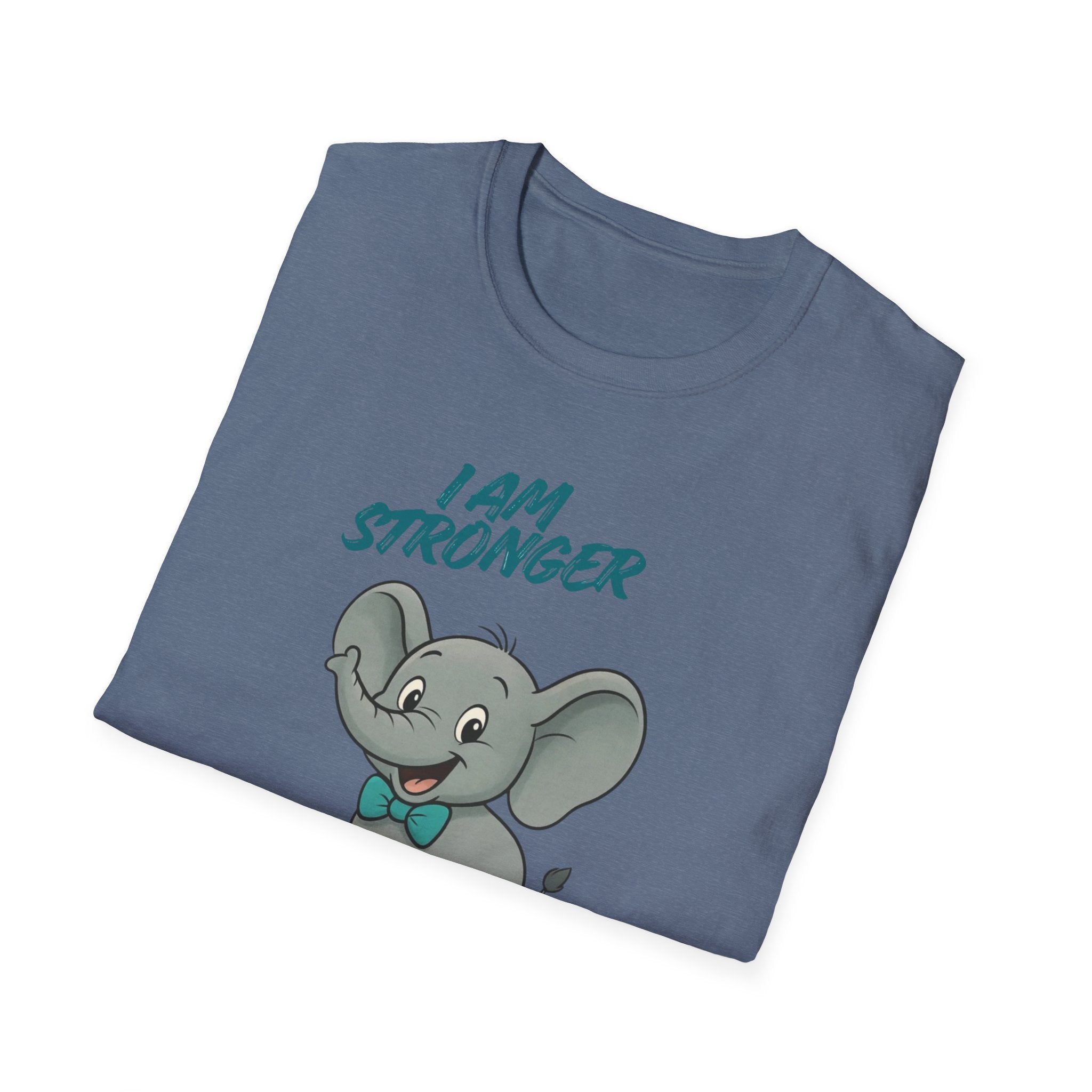 Elephant Strength T-Shirt — "I Am Stronger Than Myasthenia Gravis" Awareness Tee