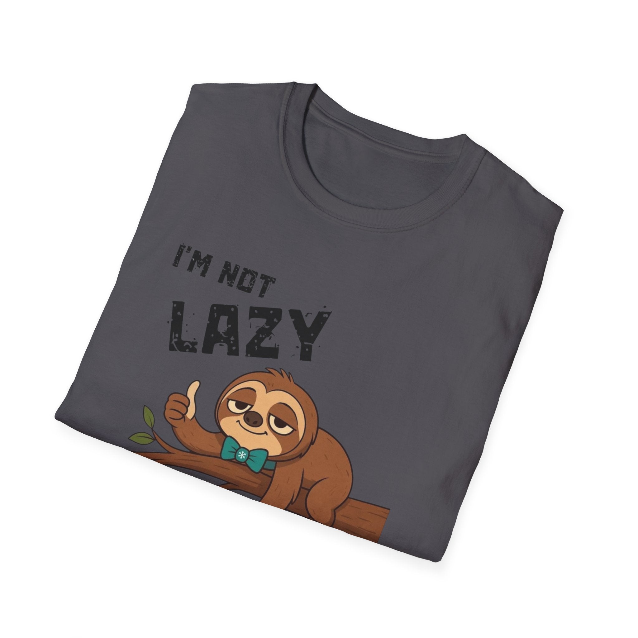 Myasthenia Gravis Awareness T-Shirt — "I'm Not Lazy, I Have Myasthenia Gravis" Sloth Design
