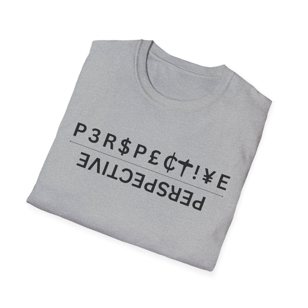 Perspective T-Shirt – Upside-Down "P3RPECT!VE / PERSPECTIVE" Graphic Tee