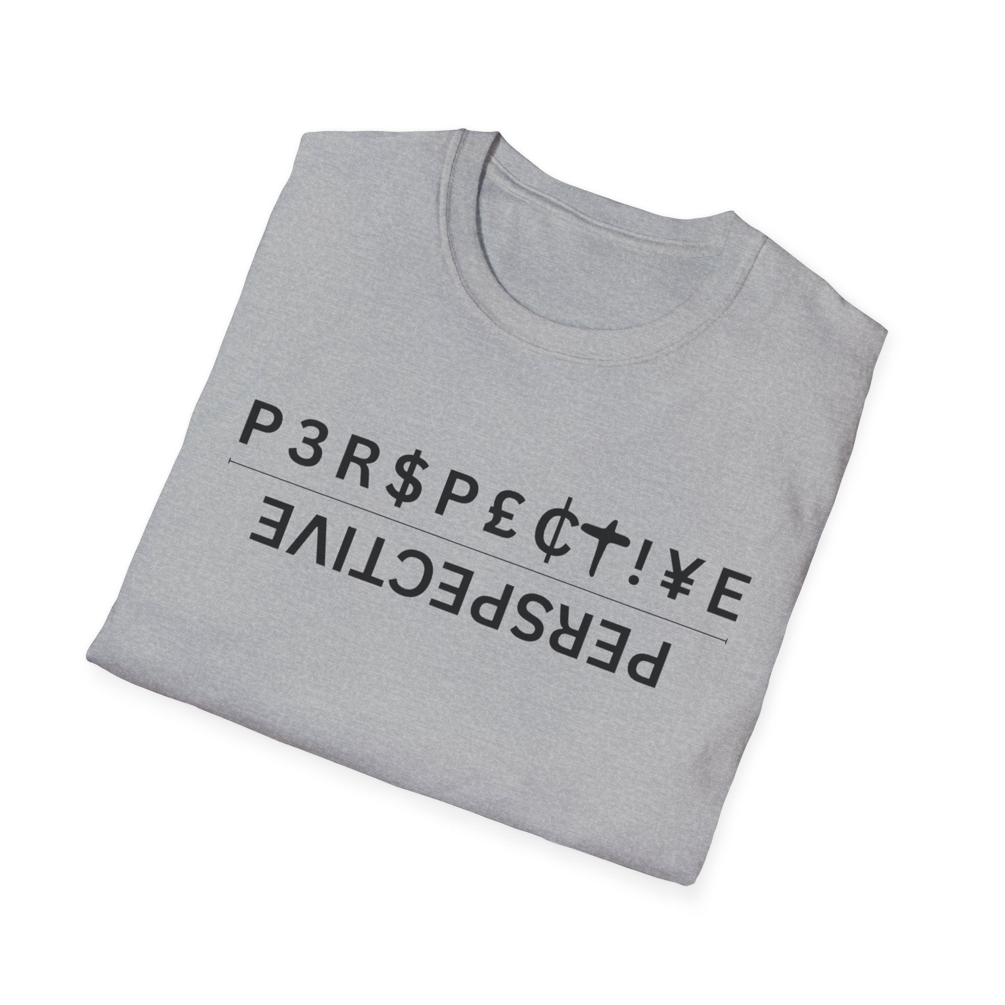 Perspective T-Shirt – Upside-Down "P3RPECT!VE / PERSPECTIVE" Graphic Tee