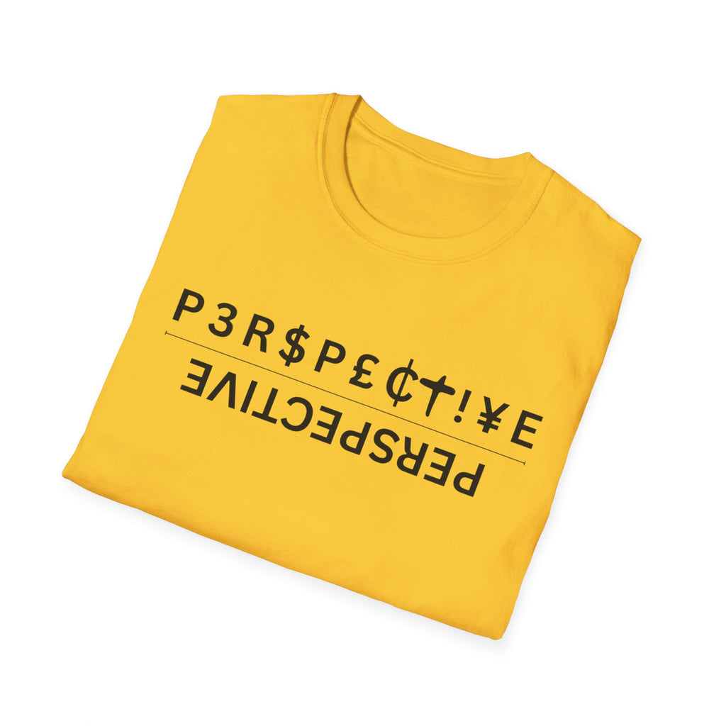 Perspective T-Shirt – Upside-Down "P3RPECT!VE / PERSPECTIVE" Graphic Tee