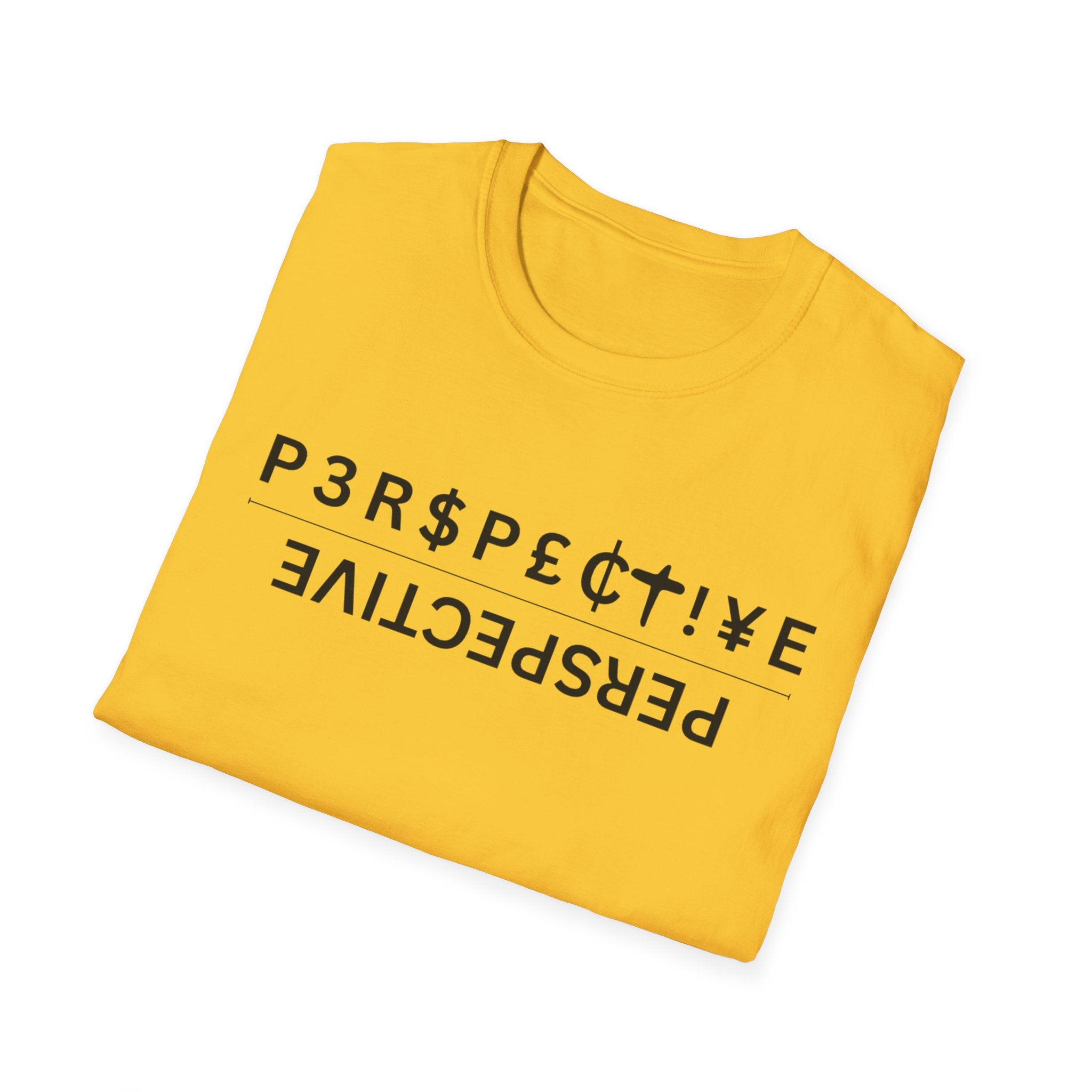 Perspective T-Shirt – Upside-Down "P3RPECT!VE / PERSPECTIVE" Graphic Tee