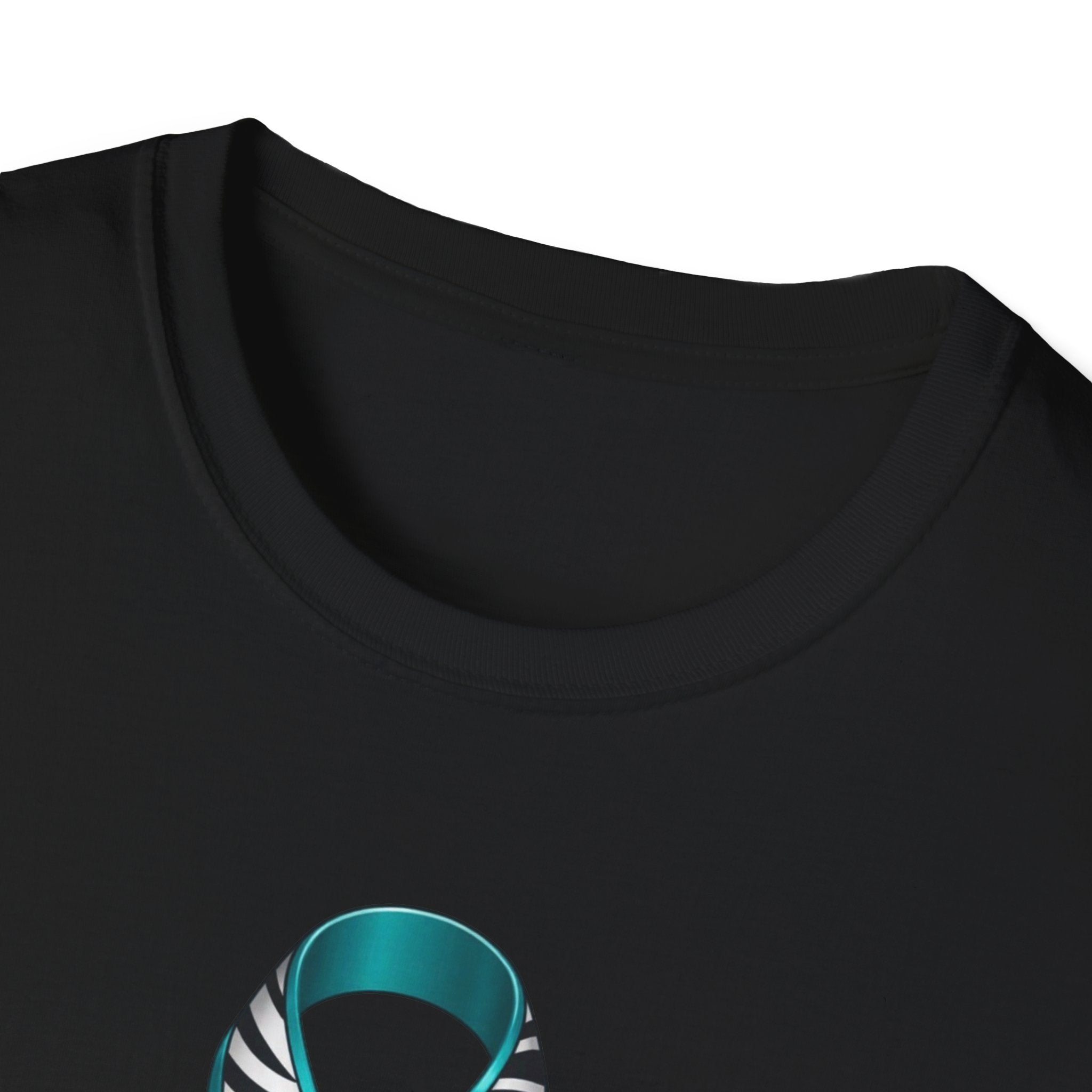 Rare Disease Awareness T-Shirt — Teal Zebra Ribbon "Together We Fight!"