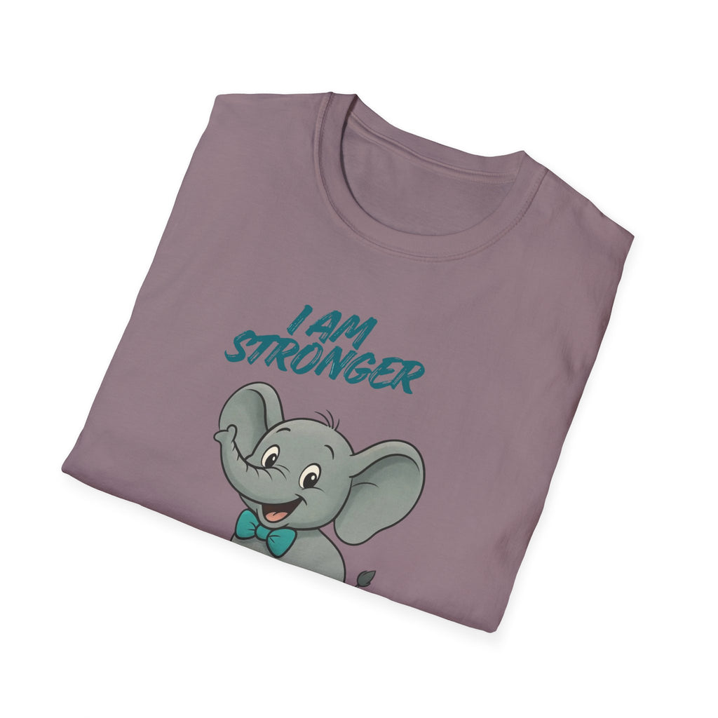 Elephant Strength T-Shirt — "I Am Stronger Than Myasthenia Gravis" Awareness Tee