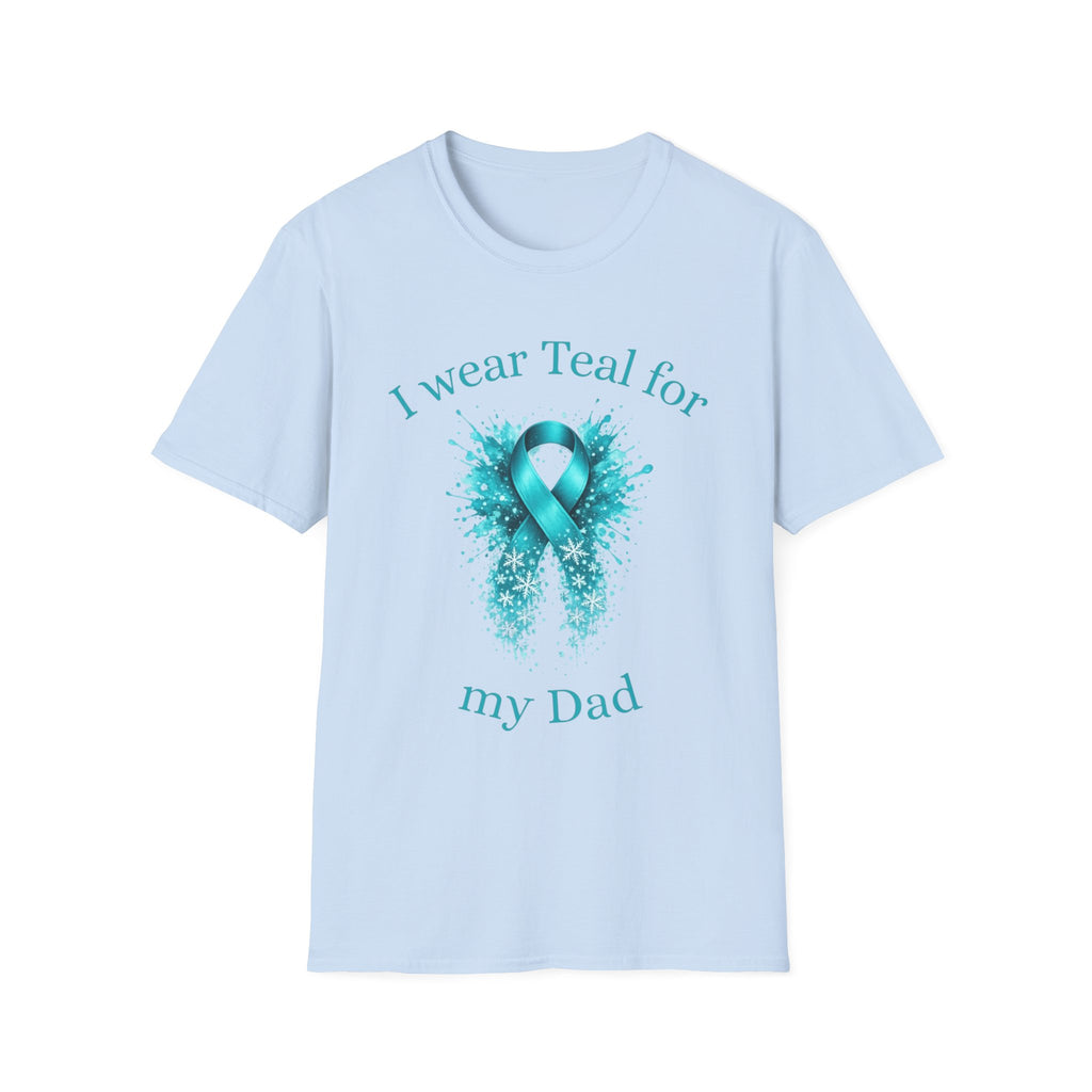 Myasthenia Gravis Awareness Ribbon T-Shirt - "I Wear Teal for My Dad" Support Tee