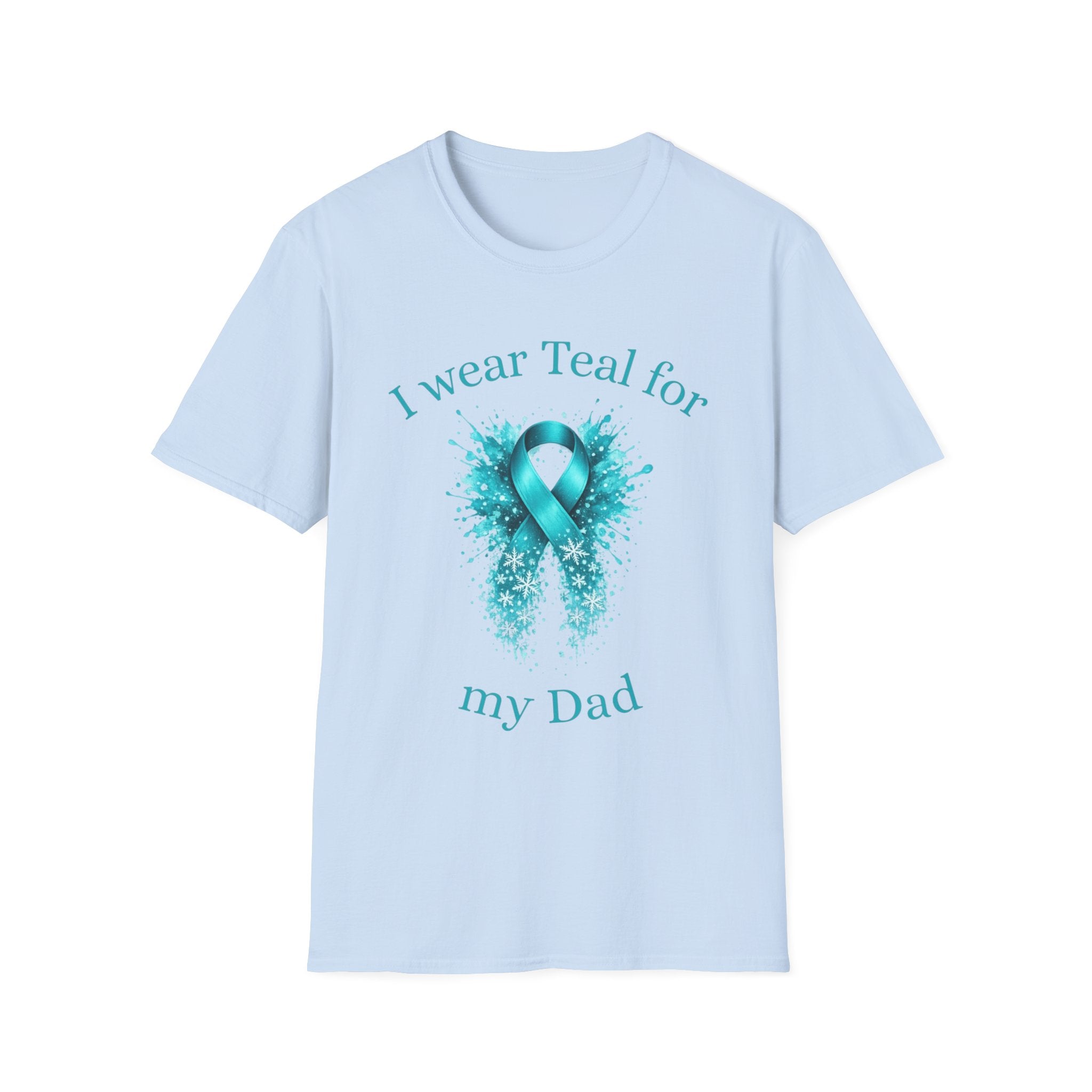 Myasthenia Gravis Awareness Ribbon T-Shirt - "I Wear Teal for My Dad" Support Tee