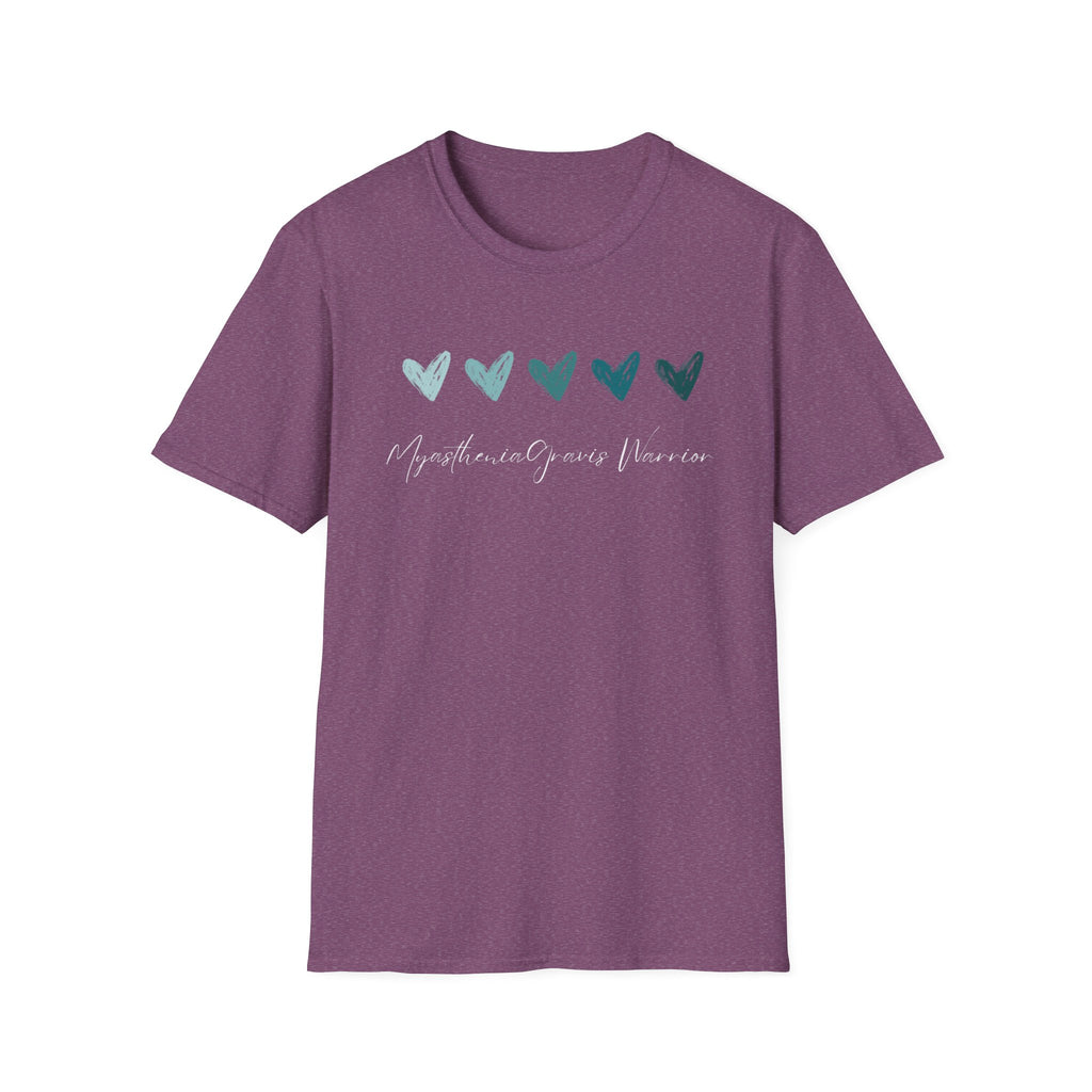 Myasthenia Gravis Warrior T‑Shirt — Teal Heart Awareness Tee