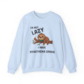 Myasthenia Gravis Awareness Sweatshirt - "I'm Not Lazy" Sloth Support Crewneck