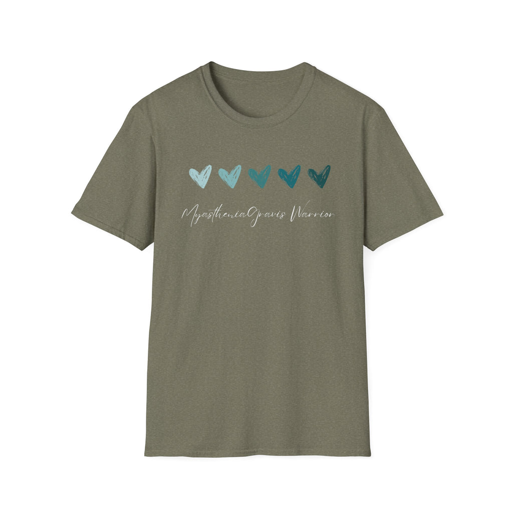 Myasthenia Gravis Warrior T‑Shirt — Teal Heart Awareness Tee