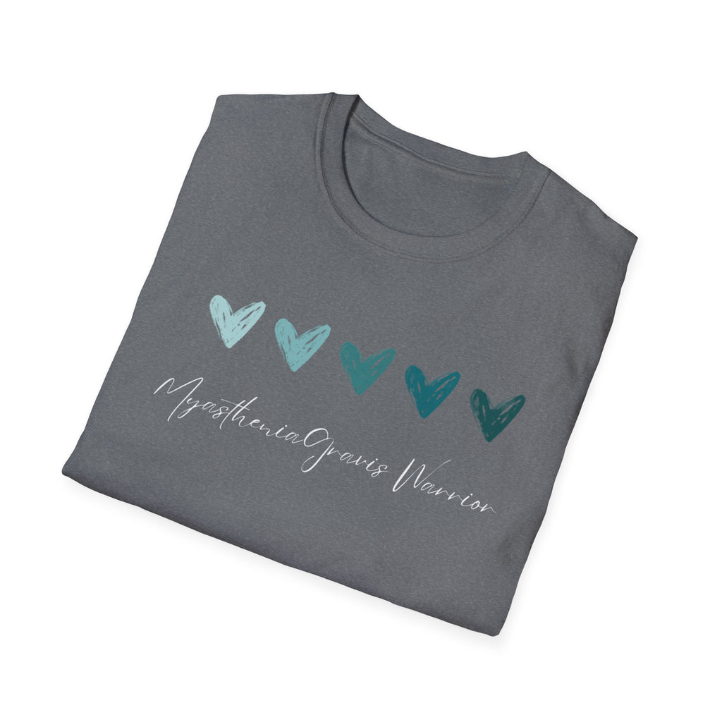 Myasthenia Gravis Warrior T‑Shirt — Teal Heart Awareness Tee