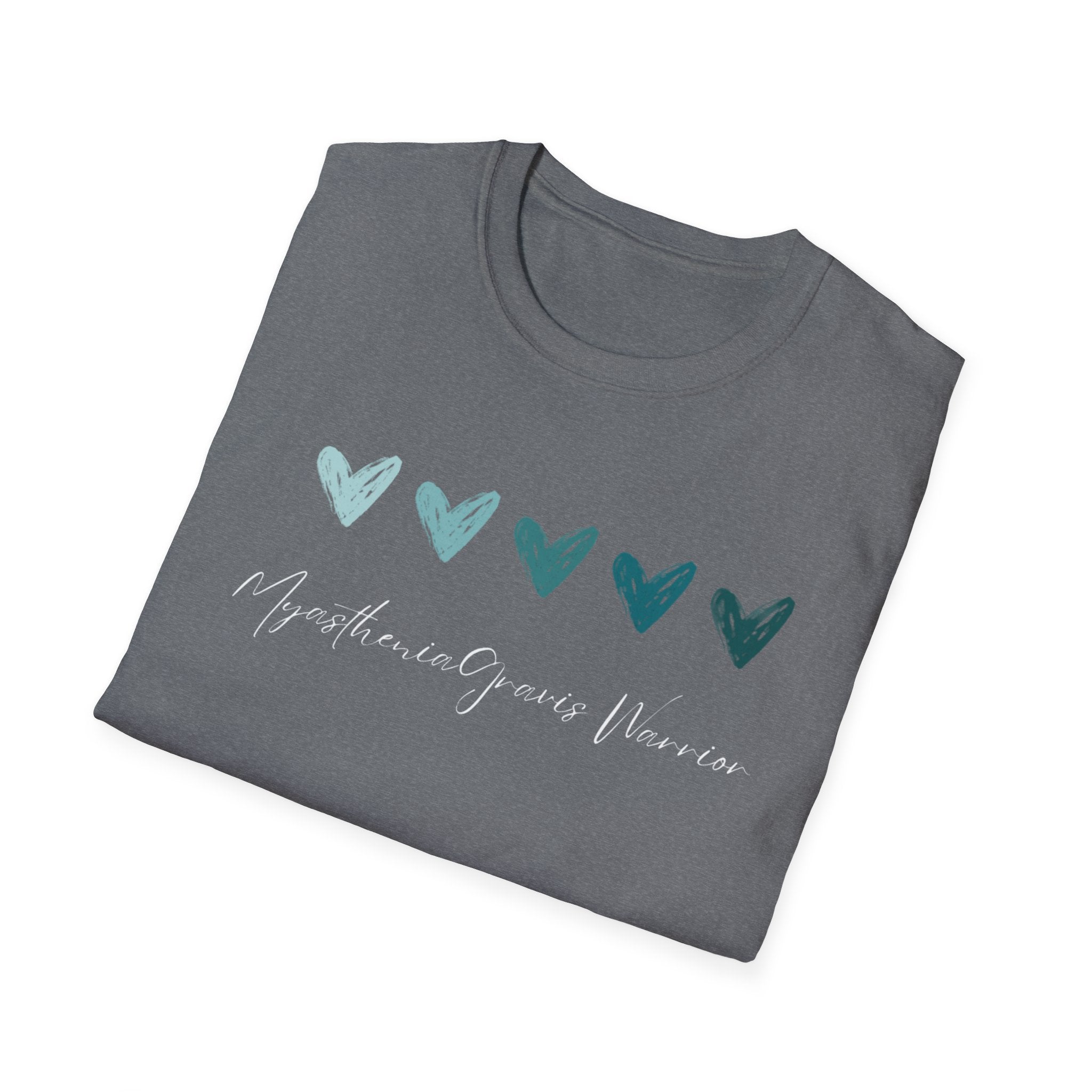 Myasthenia Gravis Warrior T‑Shirt — Teal Heart Awareness Tee
