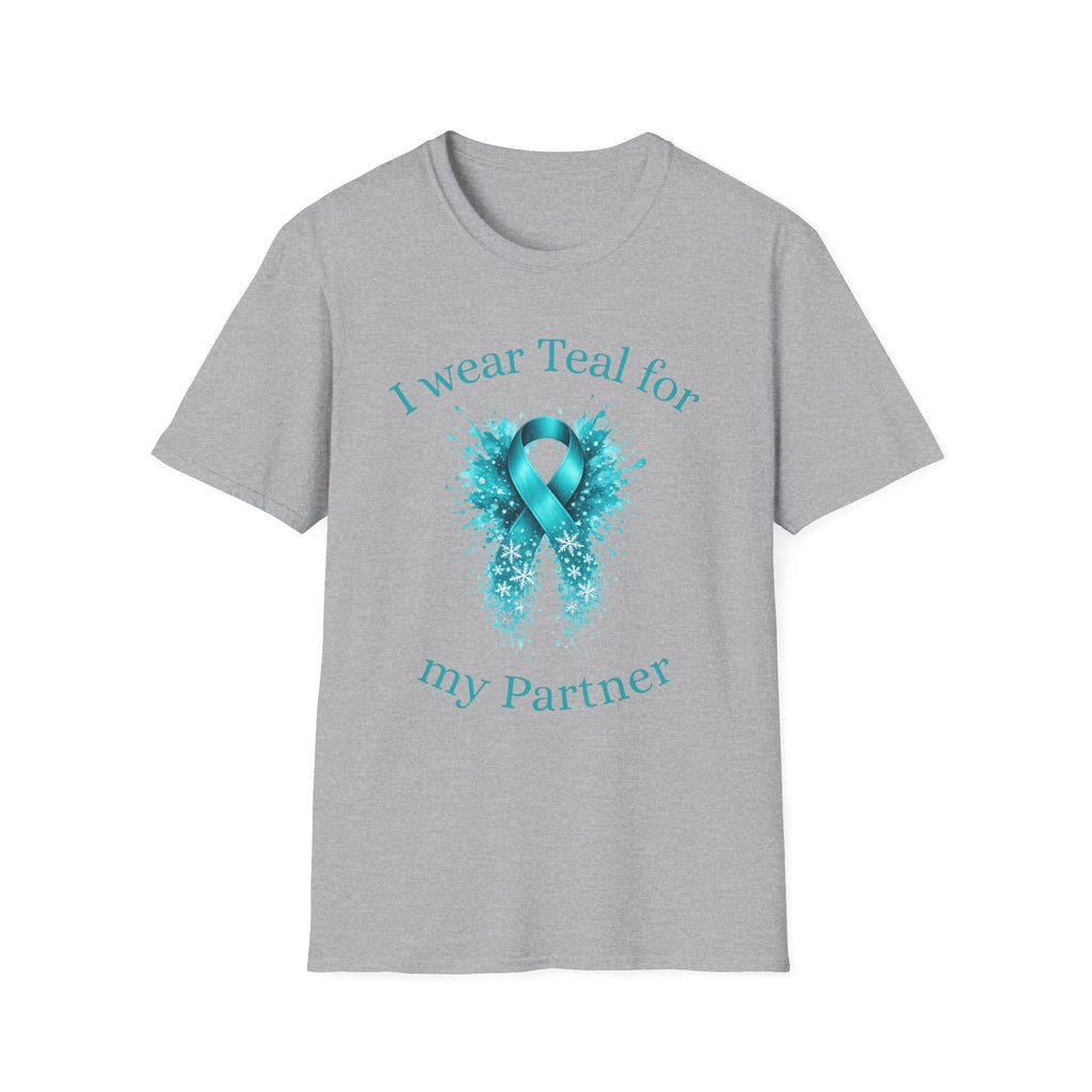 Myasthenia Gravis Awareness T-Shirt — "I Wear Teal For My Partner"