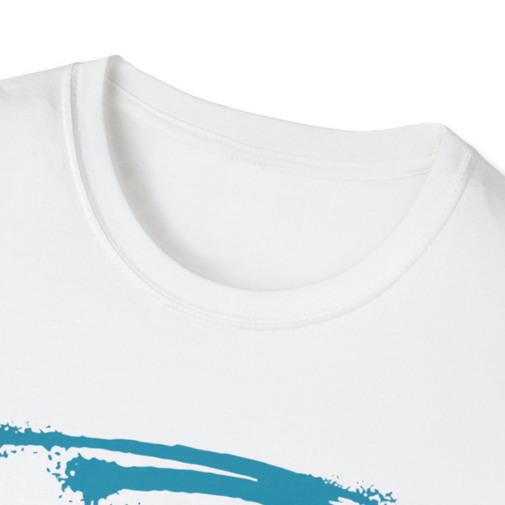 Myasthenia Gravis Warrior T-Shirt — Retro Blue Brushstroke Graphic Tee