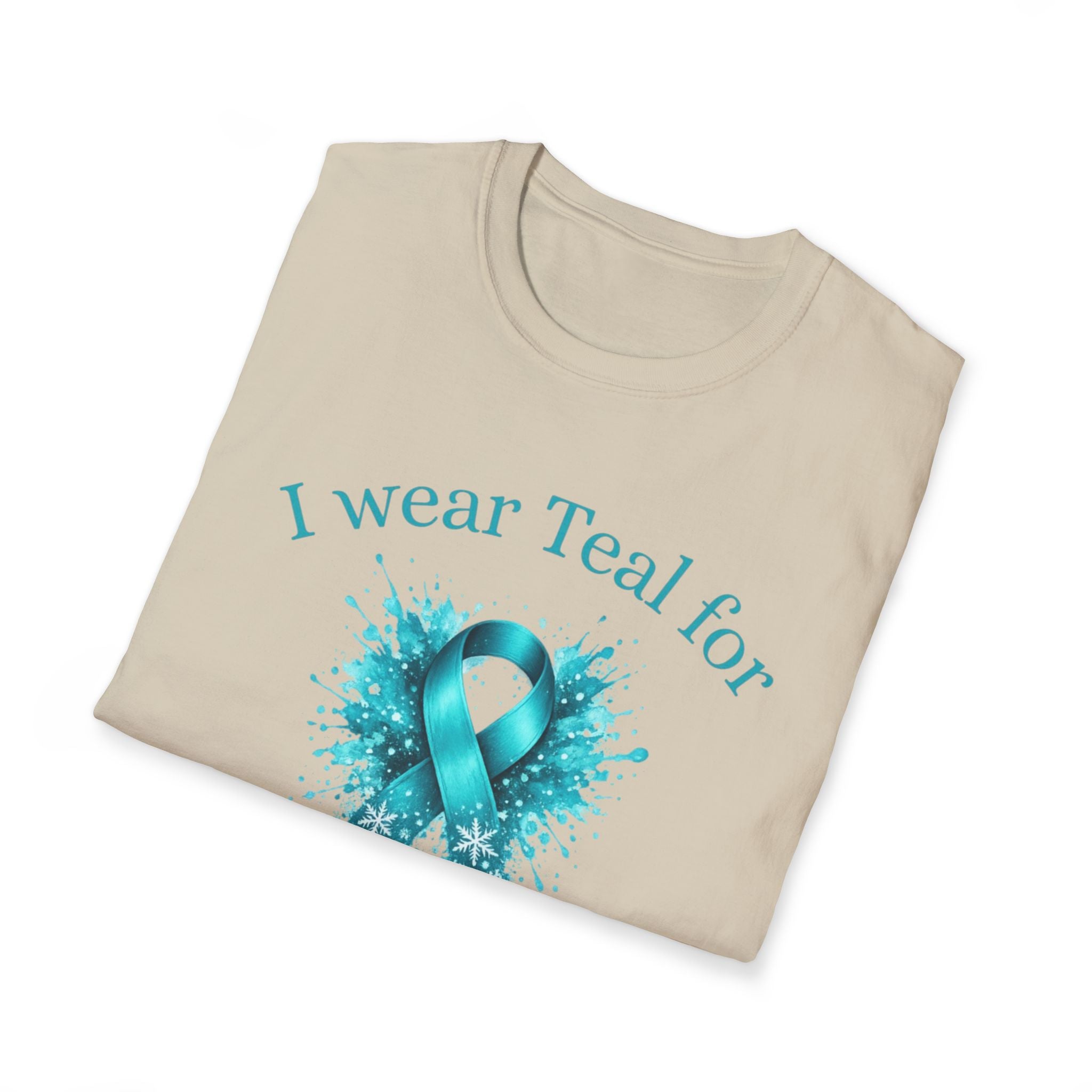 Myasthenia Gravis Awareness Ribbon T-Shirt - "I Wear Teal for My Dad" Support Tee