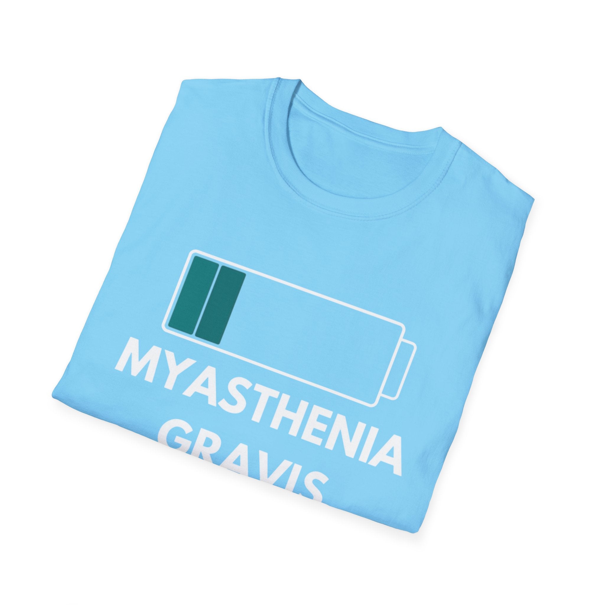 Myasthenia Gravis Awareness T-Shirt — Low Battery Graphic
