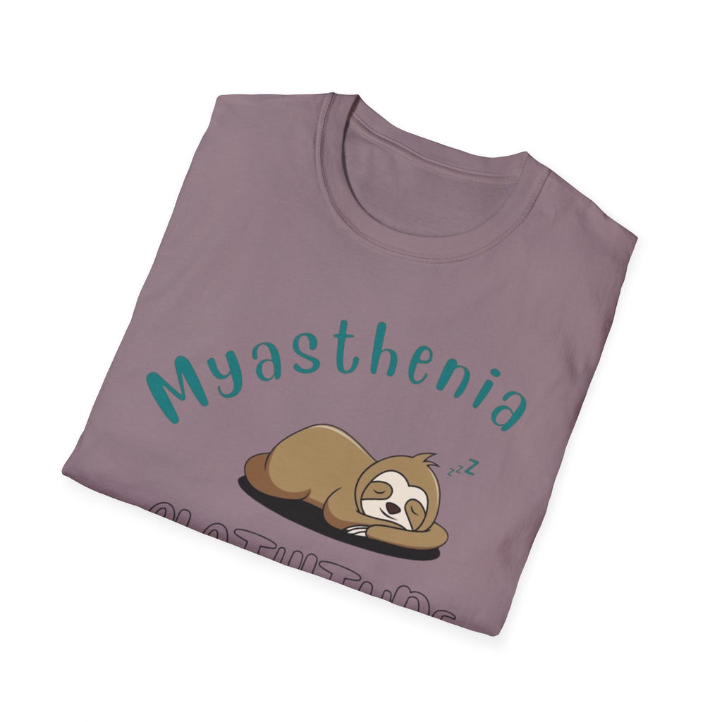 Myasthenia Slothitude T-Shirt — Cute Sleeping Sloth Medical Awareness Tee