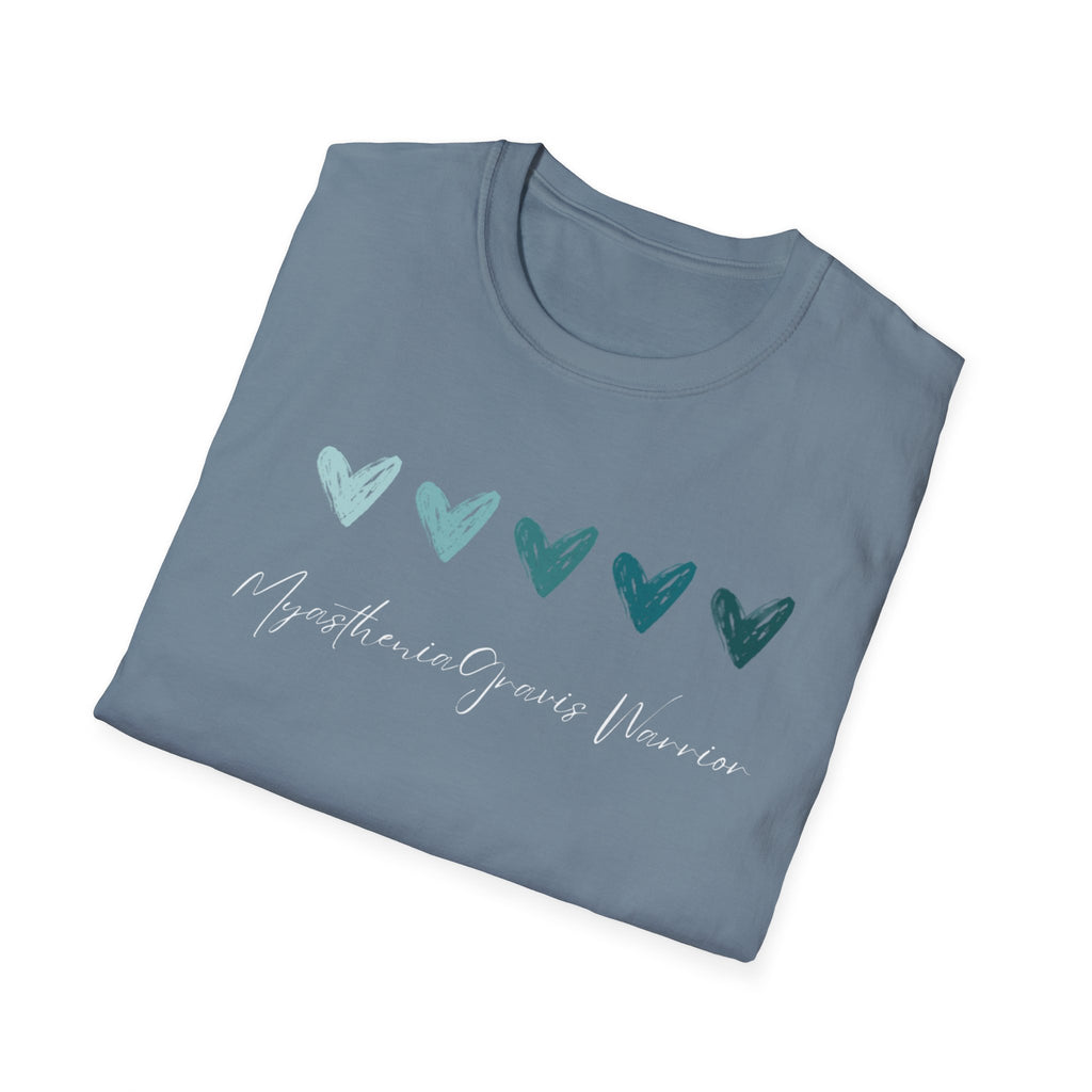 Myasthenia Gravis Warrior T‑Shirt — Teal Heart Awareness Tee