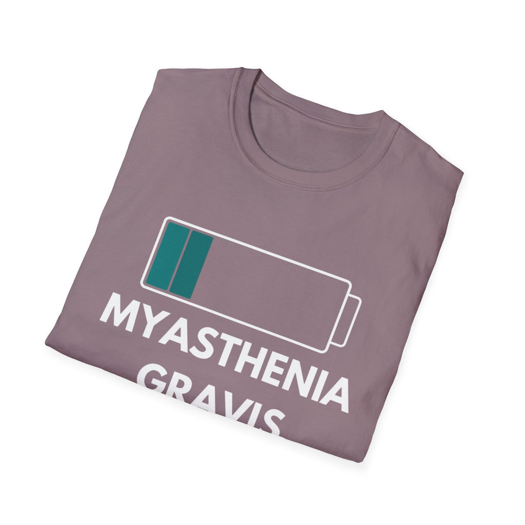 Myasthenia Gravis Awareness T-Shirt — Low Battery Graphic