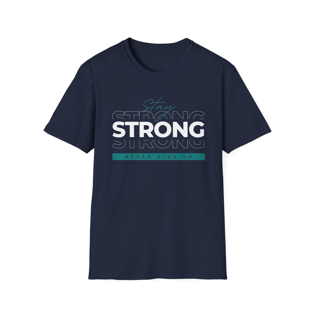 Strong "Never Give Up" T-Shirt — Motivational Fitness Tee