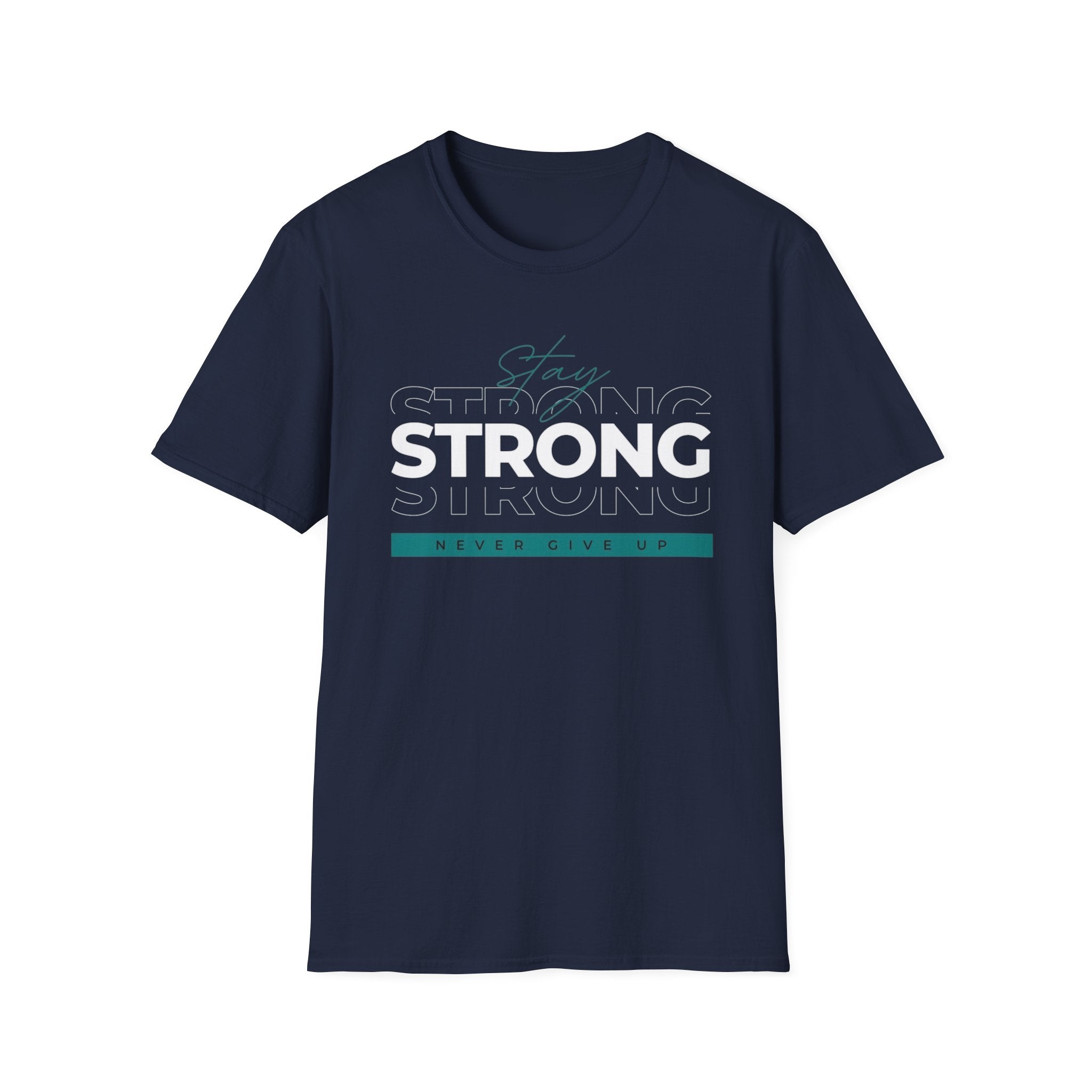 Strong "Never Give Up" T-Shirt — Motivational Fitness Tee