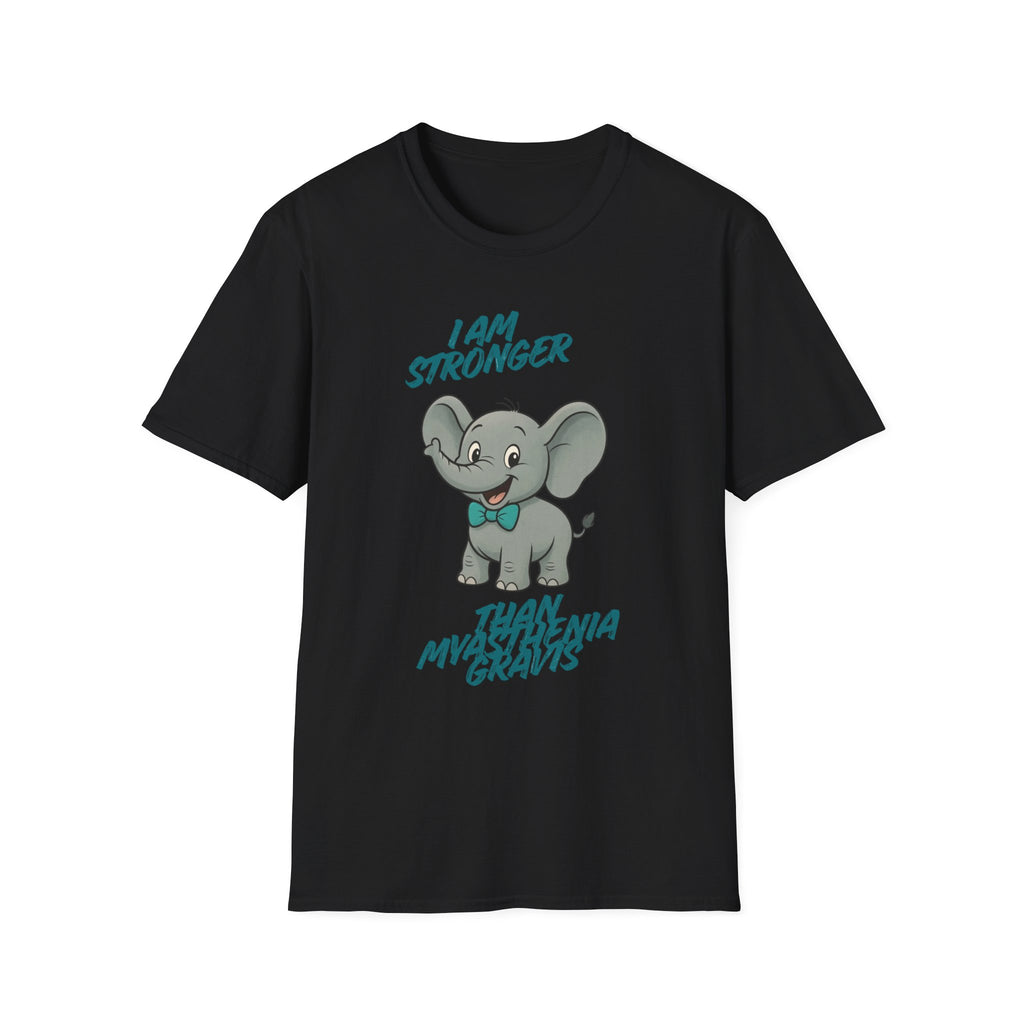 Elephant Strength T-Shirt — "I Am Stronger Than Myasthenia Gravis" Awareness Tee