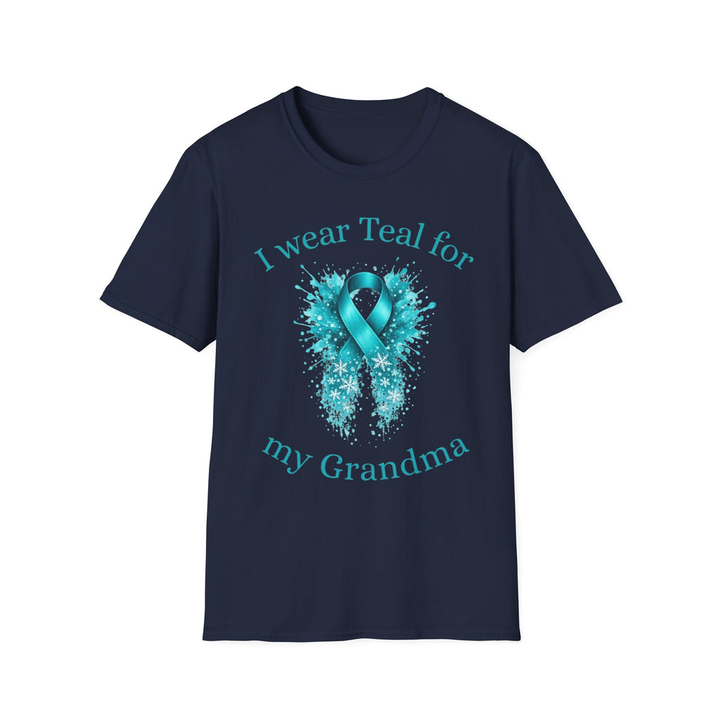 Teal Awareness T-Shirt – "I Wear Teal for My Grandma" Support Tee