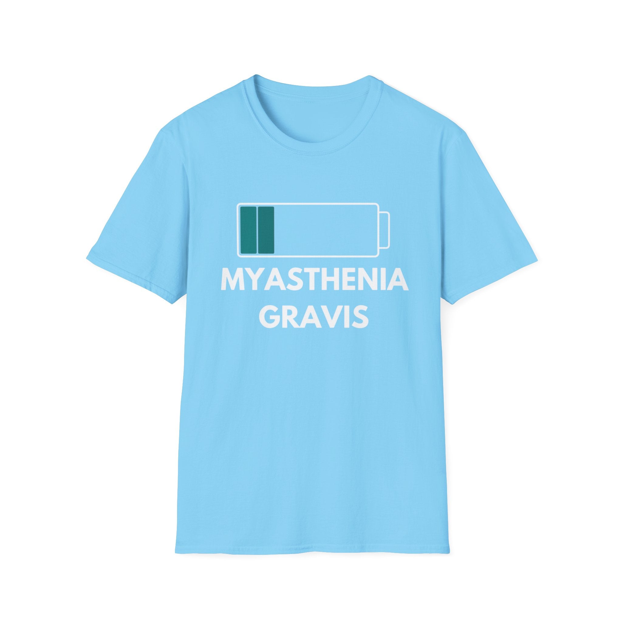 Myasthenia Gravis Awareness T-Shirt — Low Battery Graphic