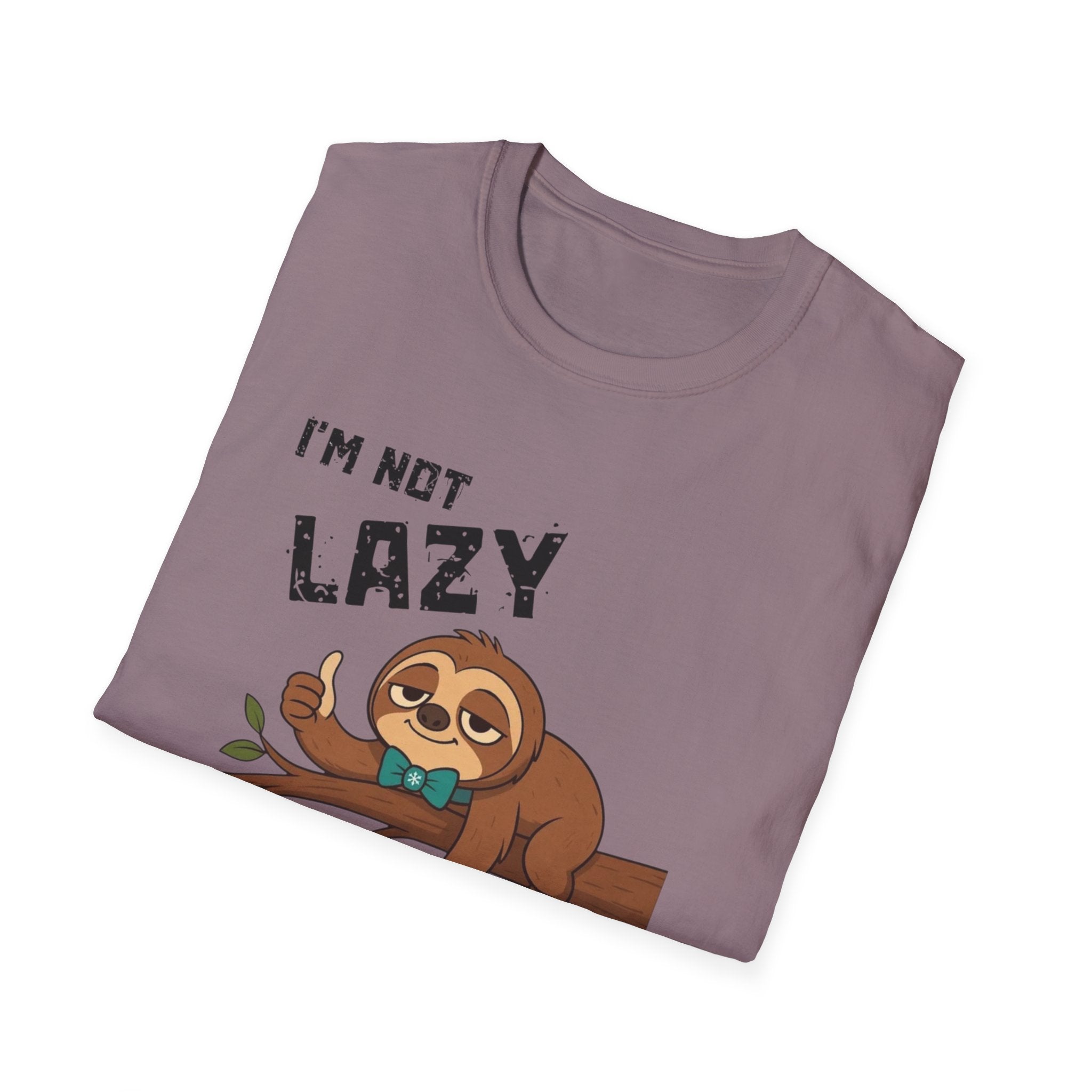 Myasthenia Gravis Awareness T-Shirt — "I'm Not Lazy, I Have Myasthenia Gravis" Sloth Design