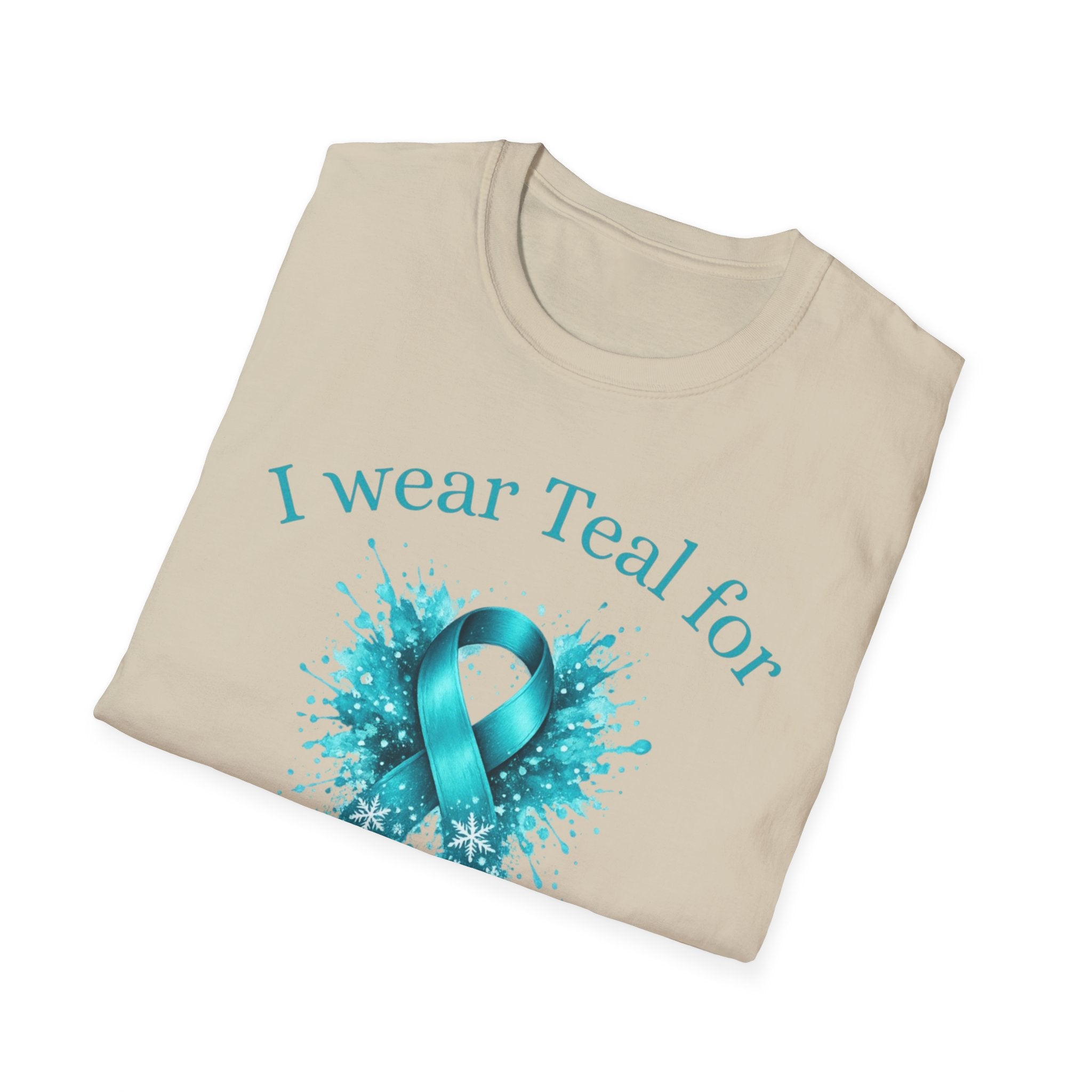 Myasthenia Gravis Awareness T-Shirt — "I Wear Teal For My Husband"