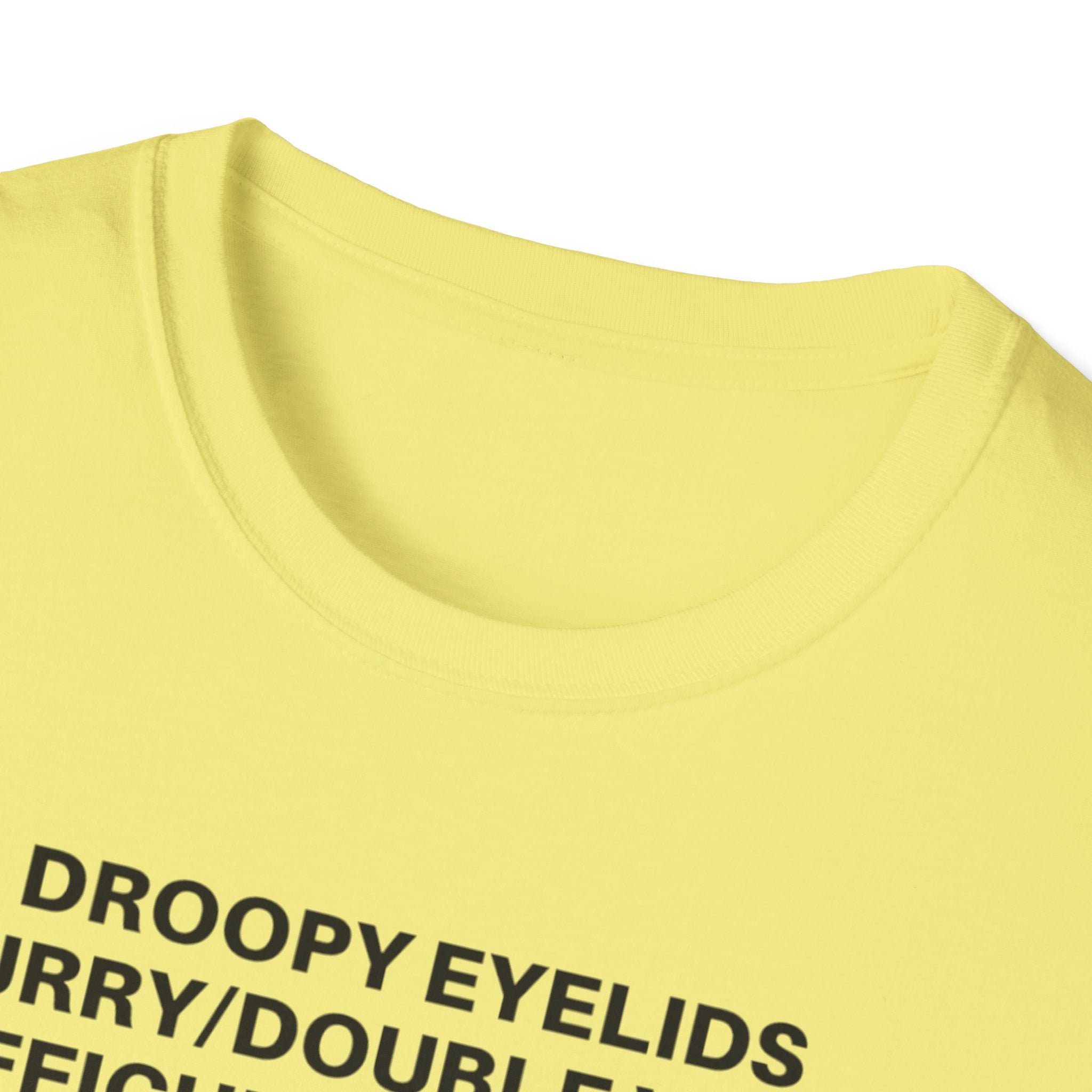 Myasthenia Gravis Awareness T-Shirt — Symptoms List Tee
