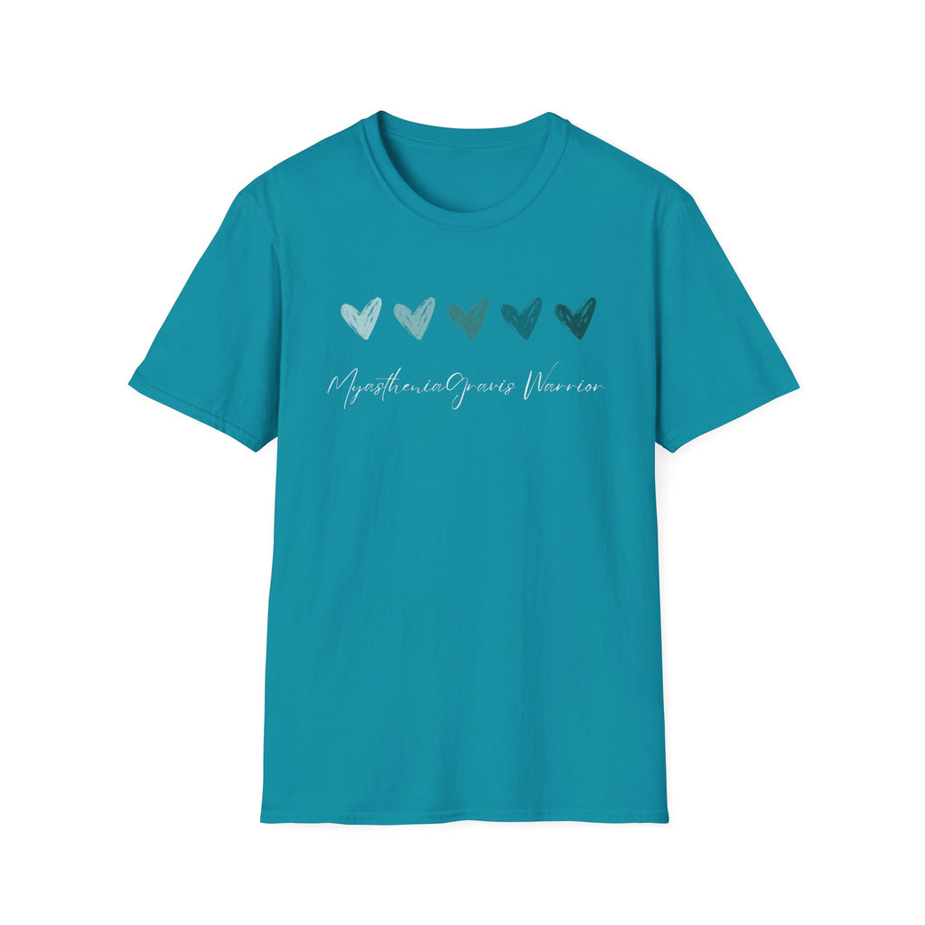 Myasthenia Gravis Warrior T‑Shirt — Teal Heart Awareness Tee