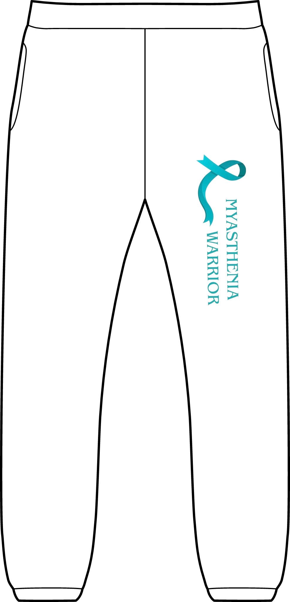 Myasthenia Gravis Warrior Awareness Sweatpants — Teal Ribbon 'Myasthenia Warrior' Joggers