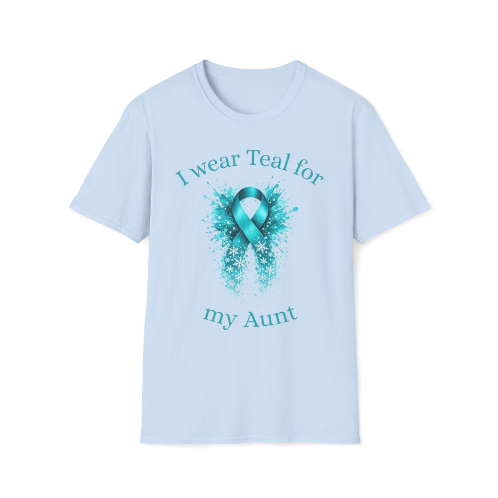 Myasthenia Gravis Awareness T-Shirt — “I Wear Teal For My Aunt”