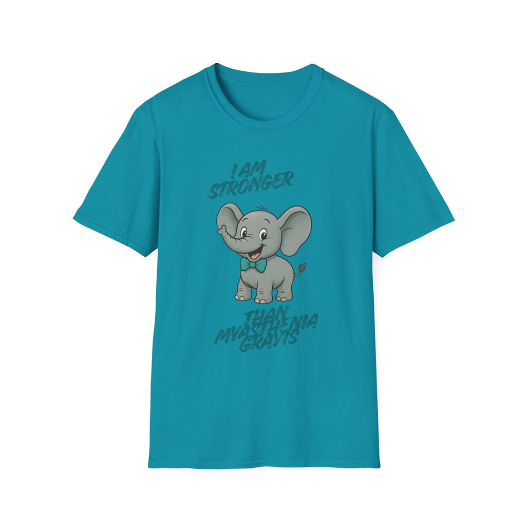 Elephant Strength T-Shirt — "I Am Stronger Than Myasthenia Gravis" Awareness Tee