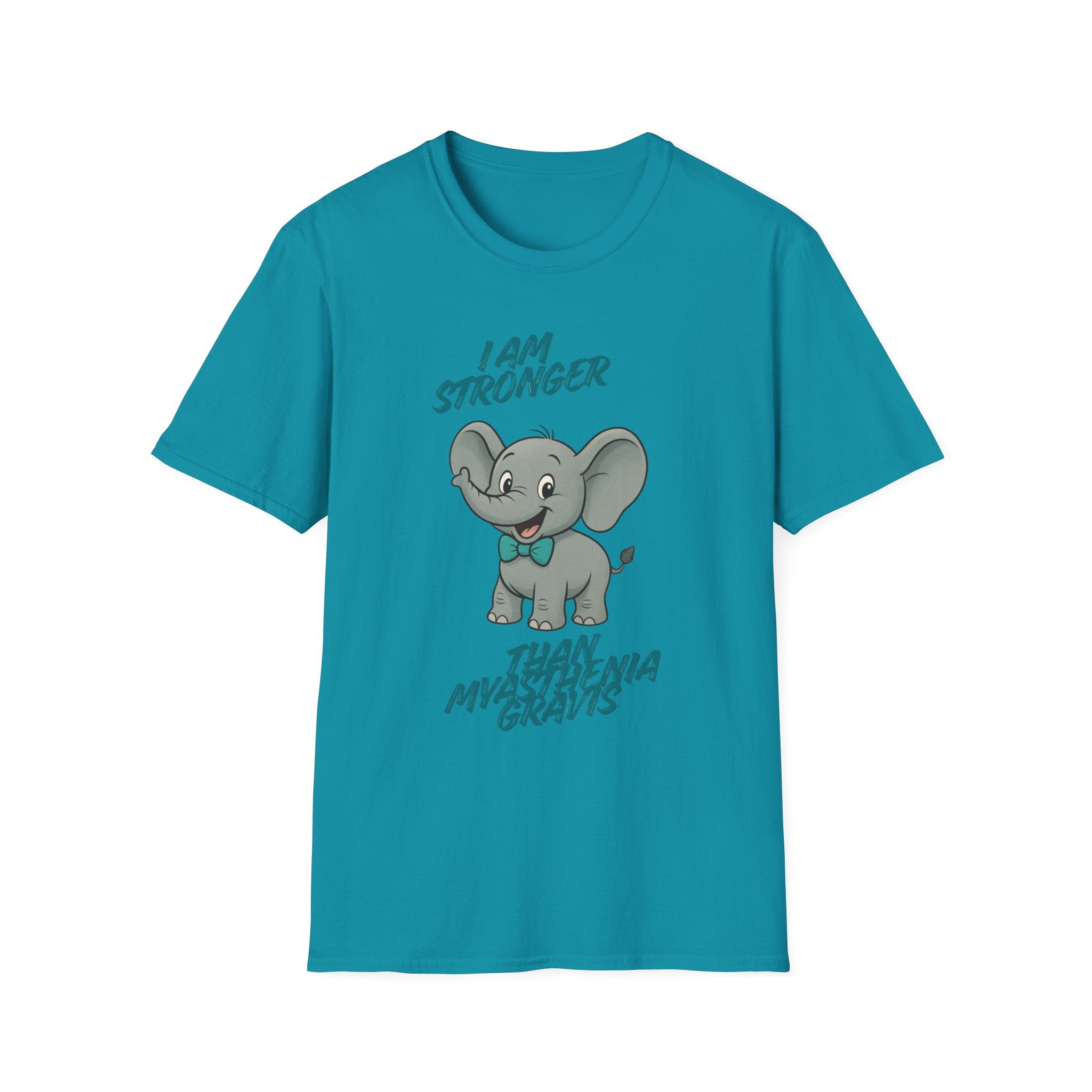 Elephant Strength T-Shirt — "I Am Stronger Than Myasthenia Gravis" Awareness Tee