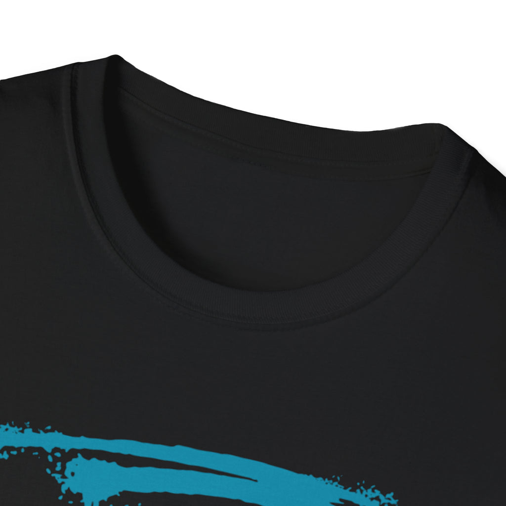 Myasthenia Gravis Warrior T-Shirt — Retro Blue Brushstroke Graphic Tee