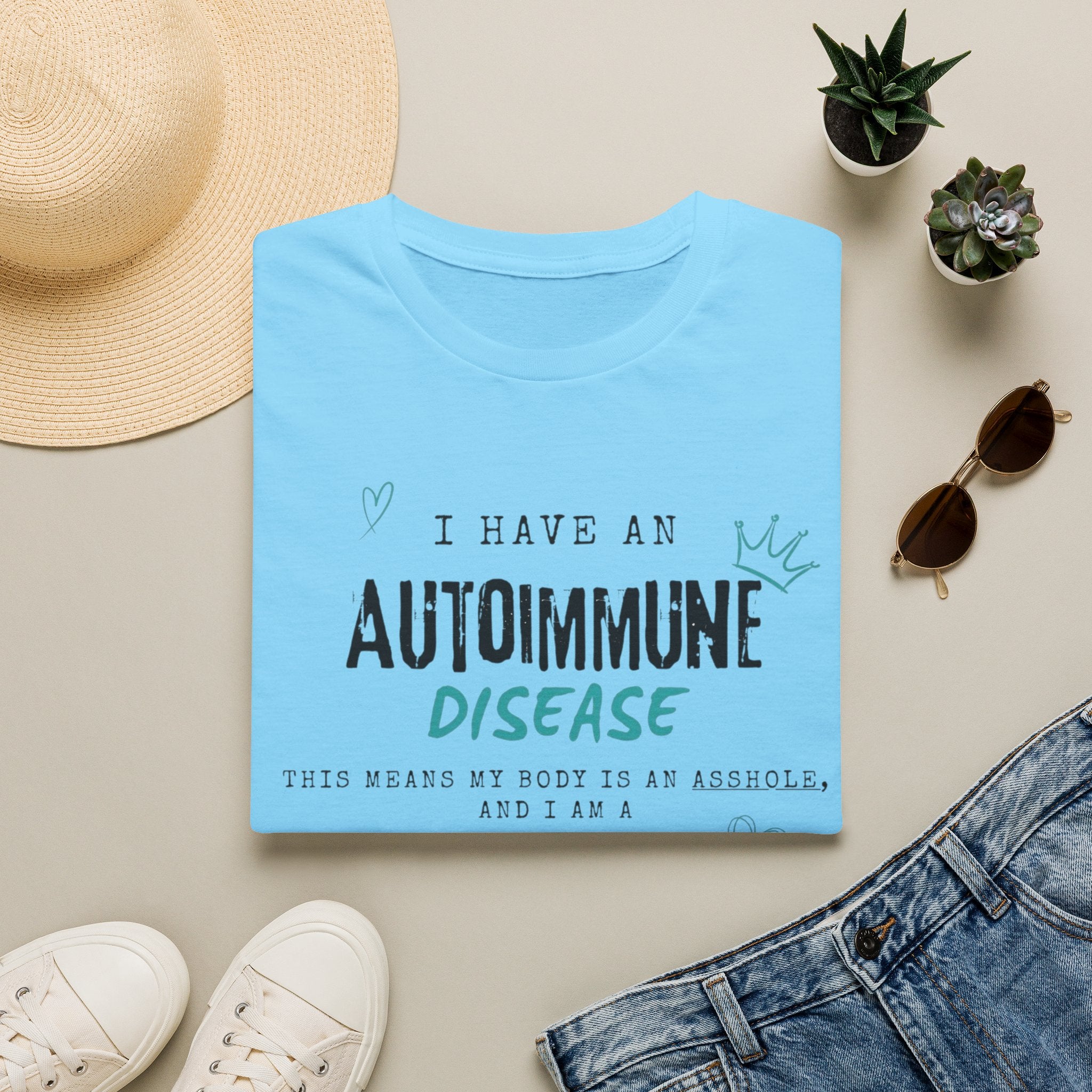 Autoimmune Disease Awareness T‑Shirt — "I Have an Autoimmune Disease" Ribbon Tee
