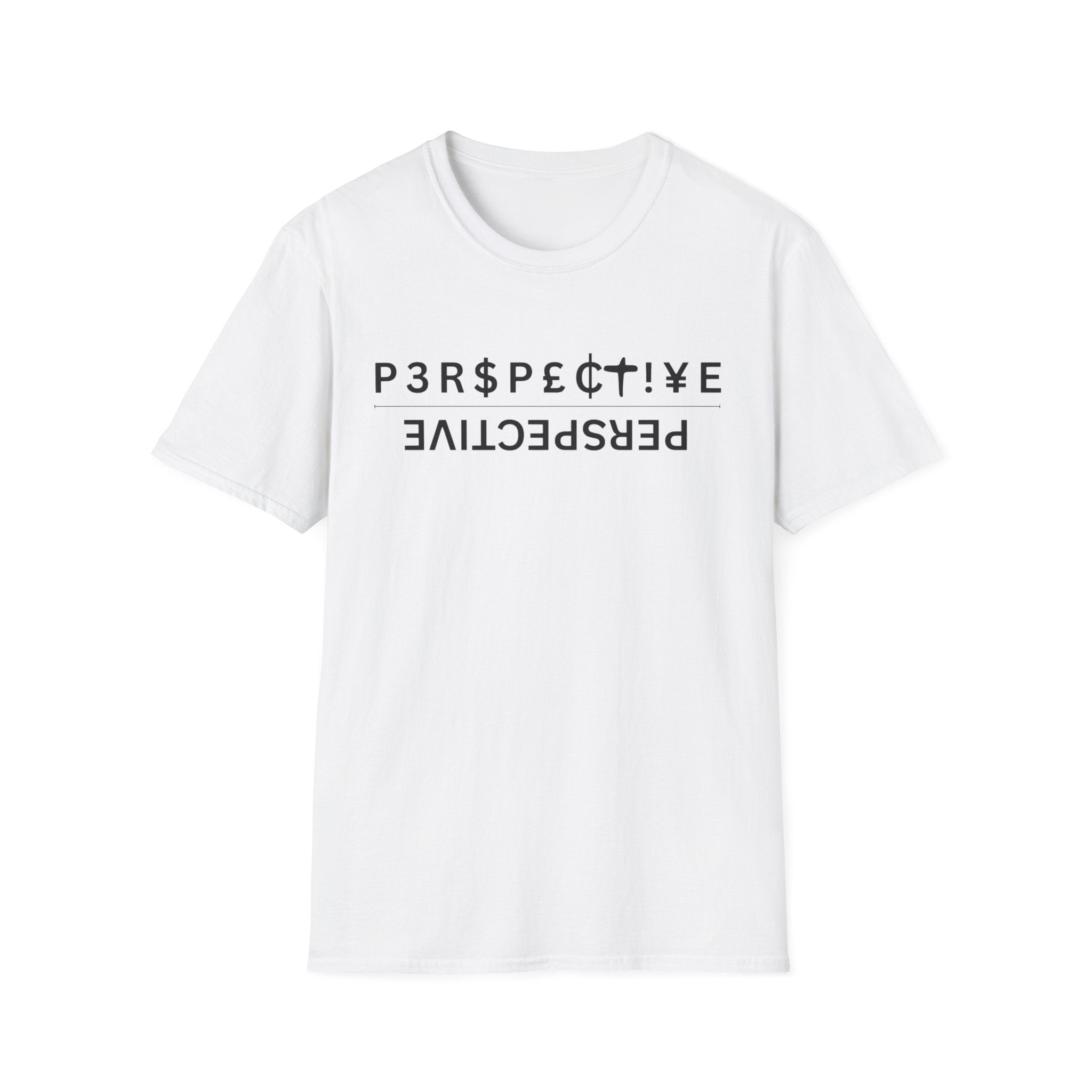Perspective T-Shirt – Upside-Down "P3RPECT!VE / PERSPECTIVE" Graphic Tee
