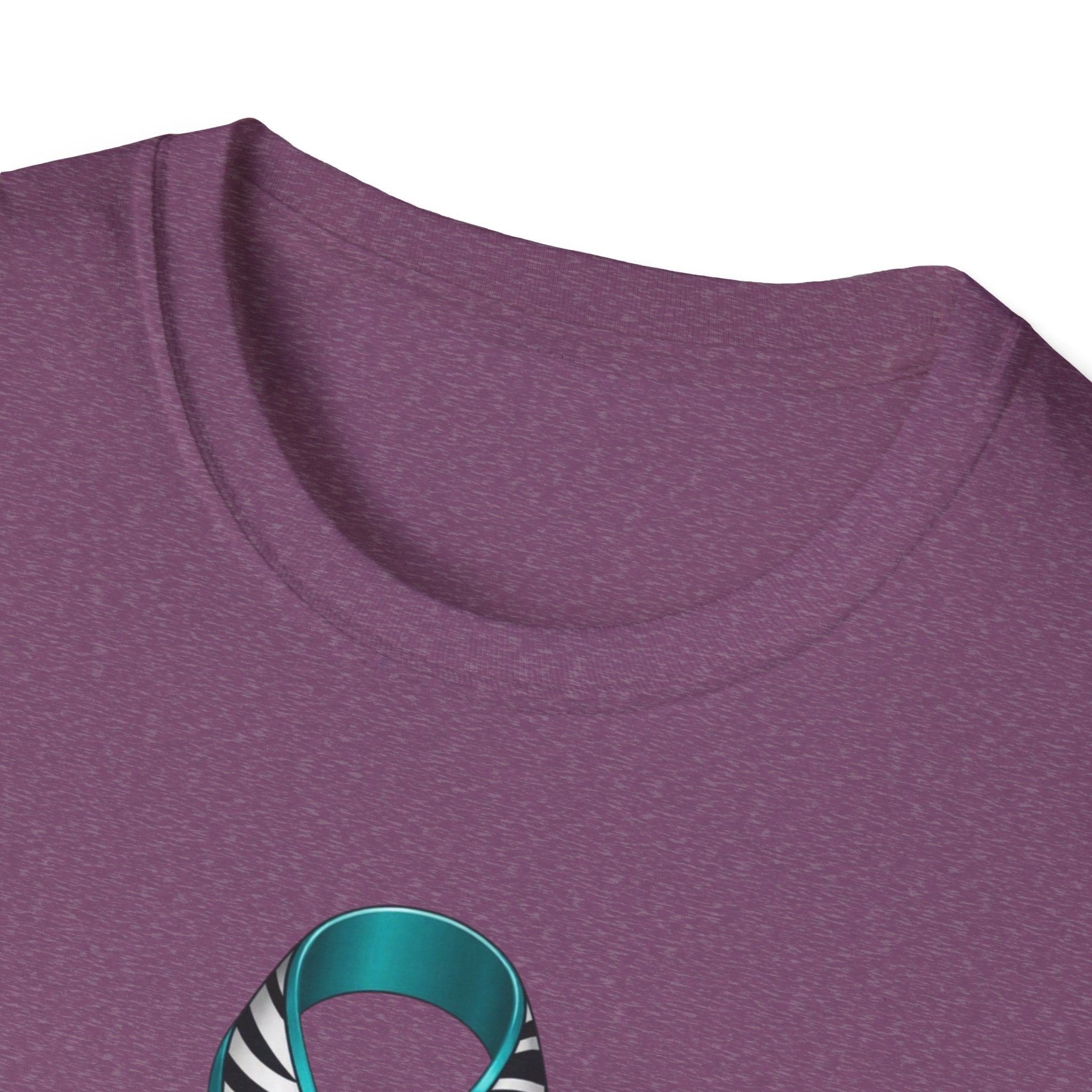 Rare Disease Awareness T-Shirt — Teal Zebra Ribbon "Together We Fight!"