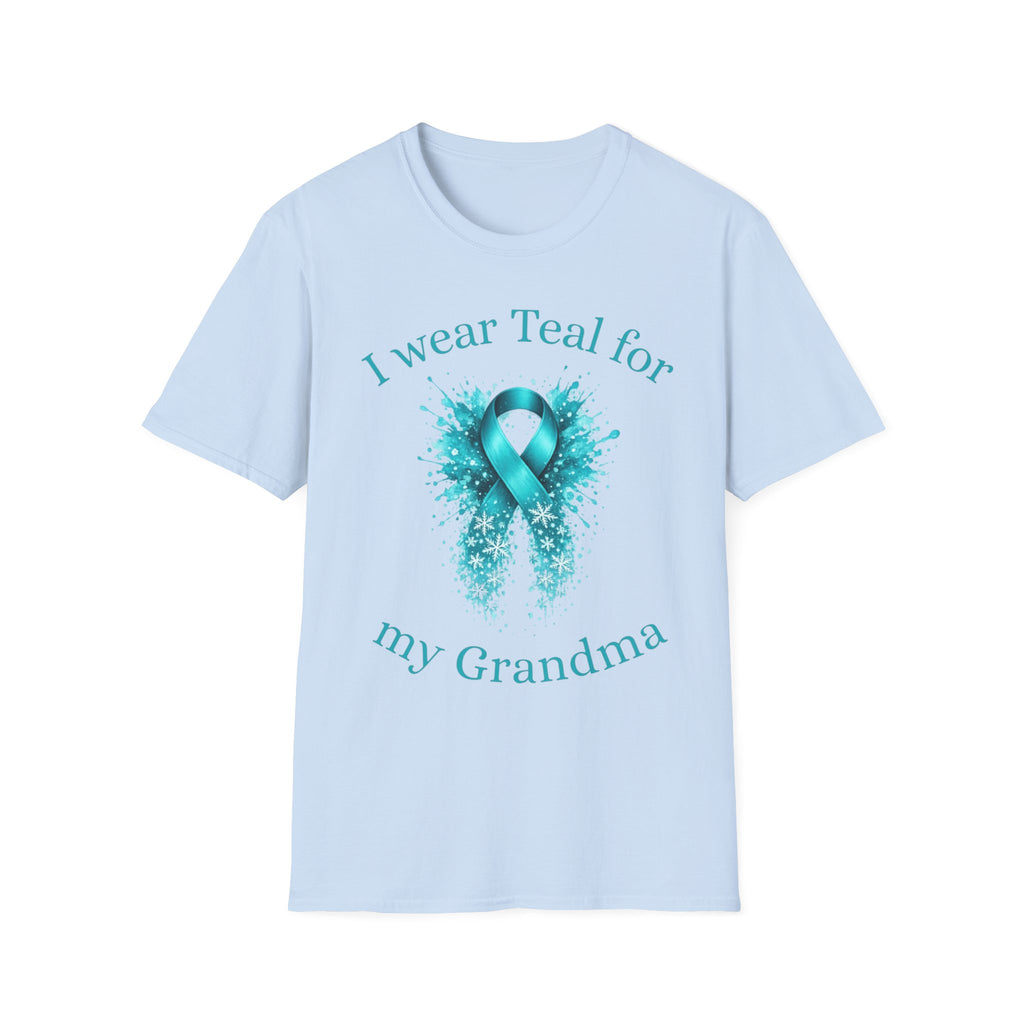 Teal Awareness T-Shirt – "I Wear Teal for My Grandma" Support Tee