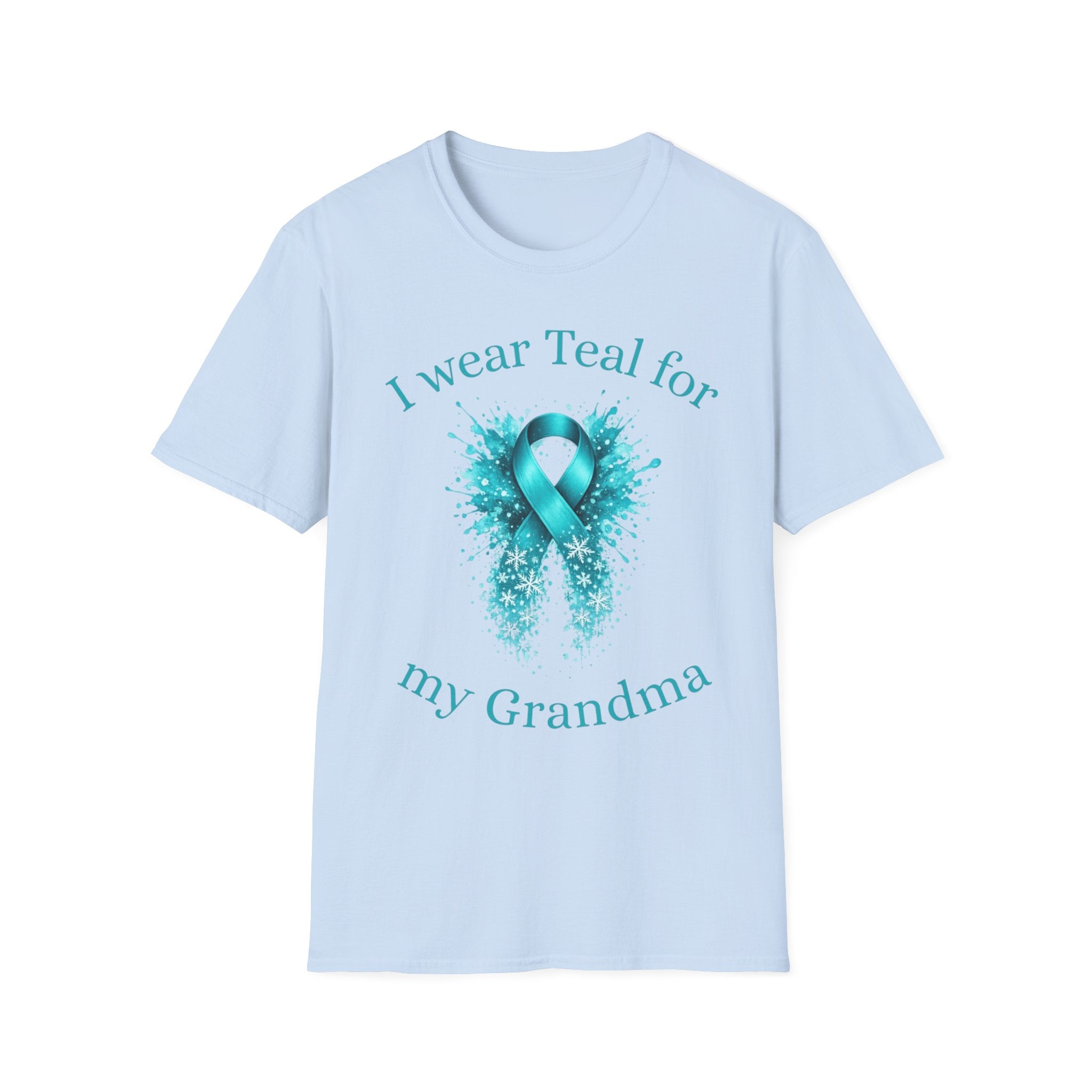 Teal Awareness T-Shirt – "I Wear Teal for My Grandma" Support Tee