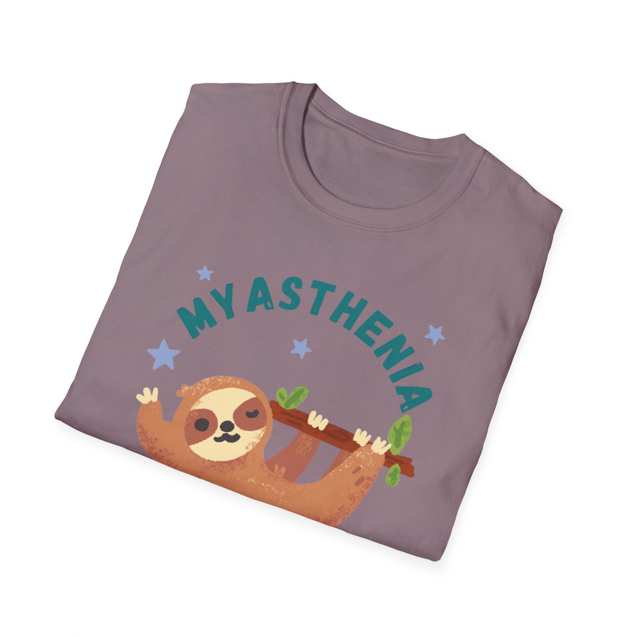 Myasthenia Gravis Sloth T-Shirt — Cute Awareness Tee for Support & Fundraising